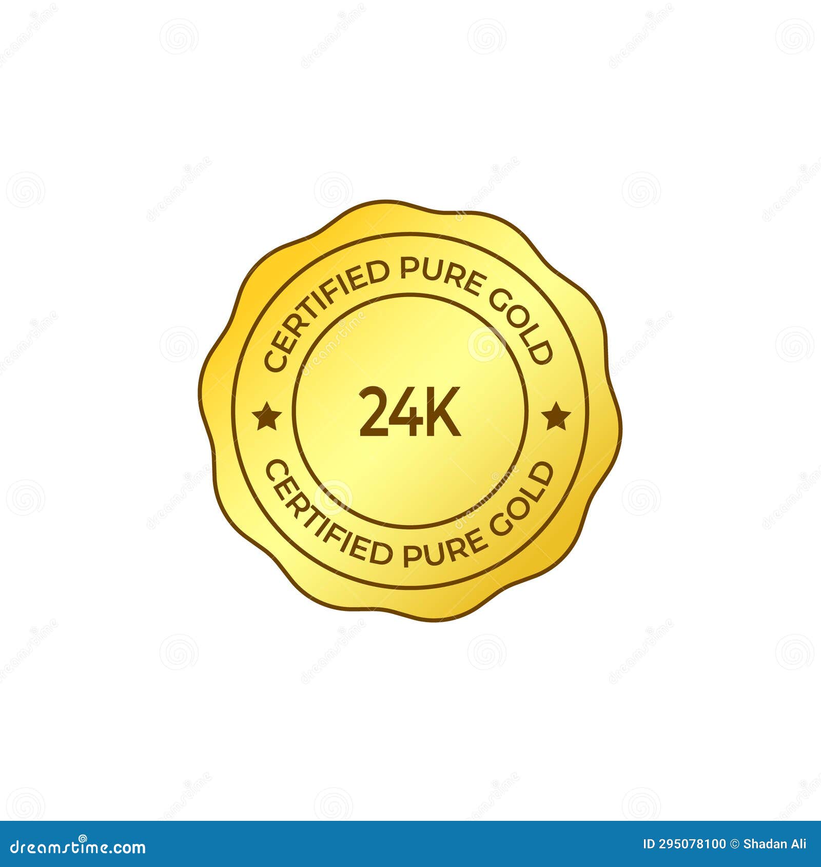 certified pure gold 24k badge sticker