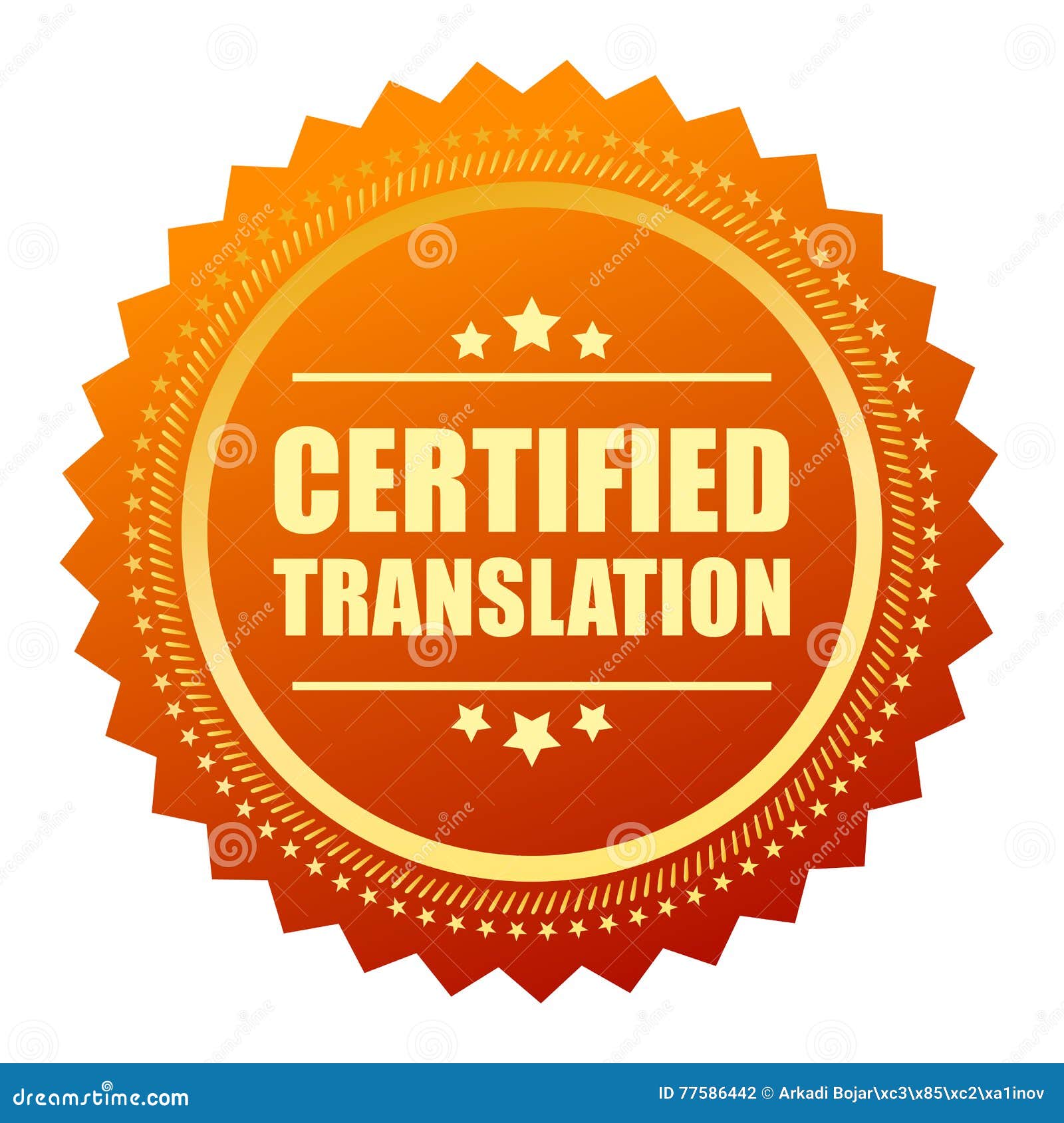 certified translation gold seal