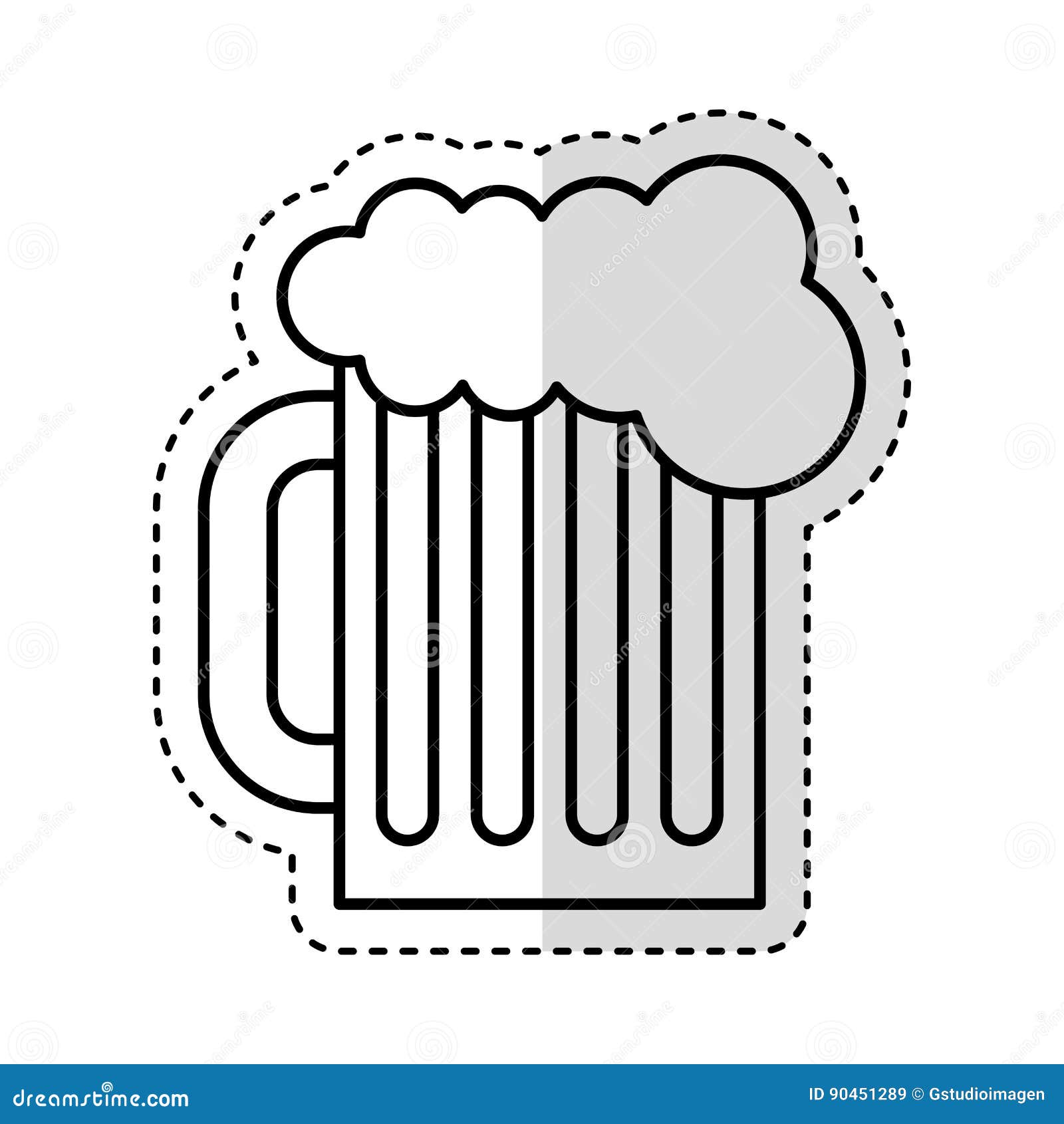 Cerveza En Icono Aislado Tarro Ilustración del Vector - Ilustración de  restaurante, bebida: 90451289