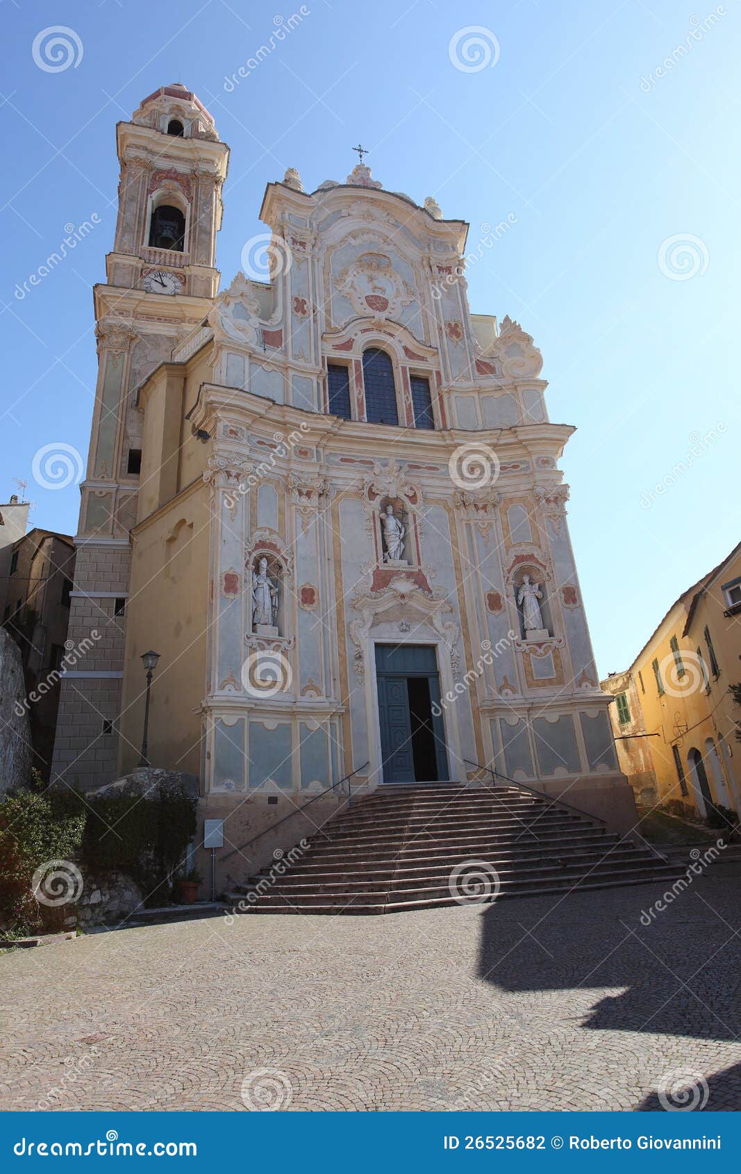 cervo church, liguria, italy
