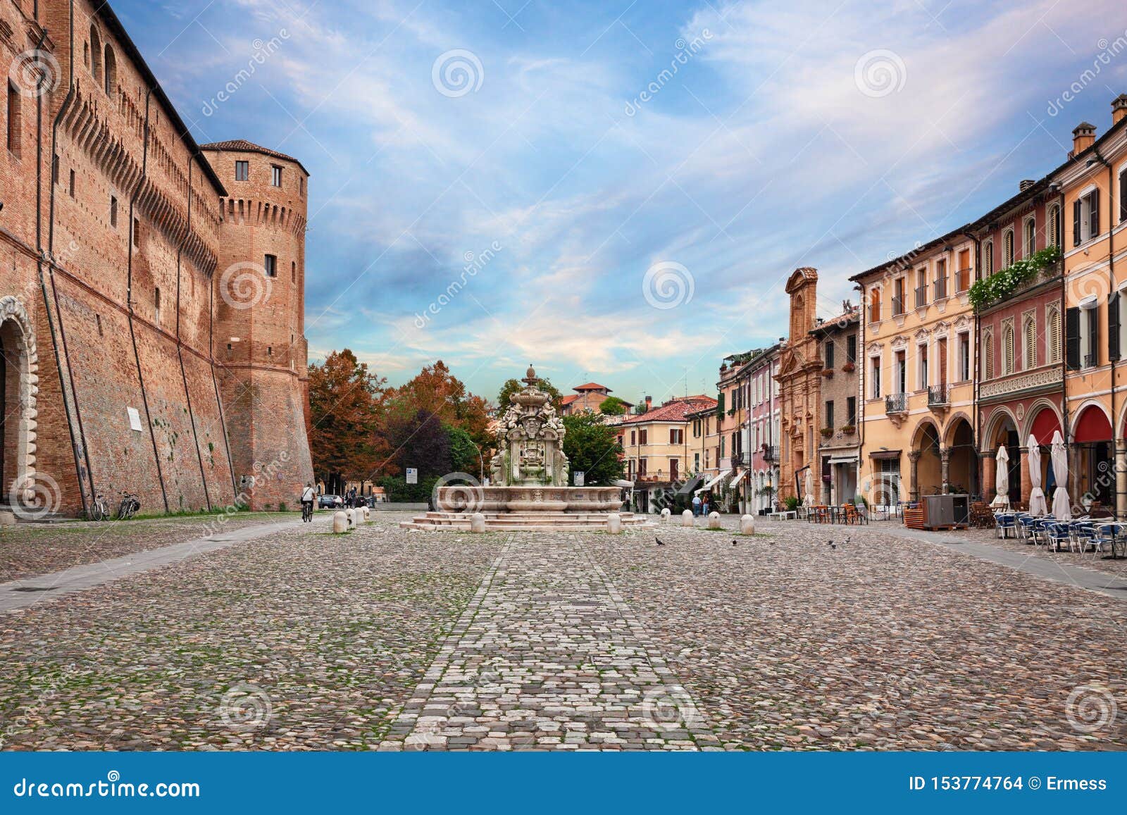 cesena, emilia-romagna, italy: the ancient square piazza del popolo