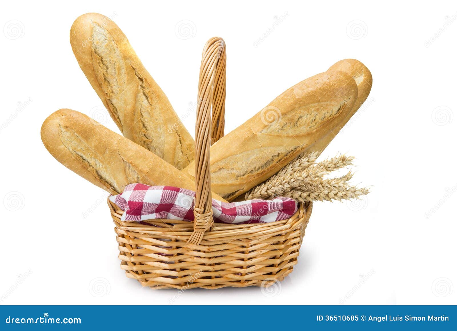 Cesta con pan del trigo imagen de archivo. Imagen de cereal - 36510685