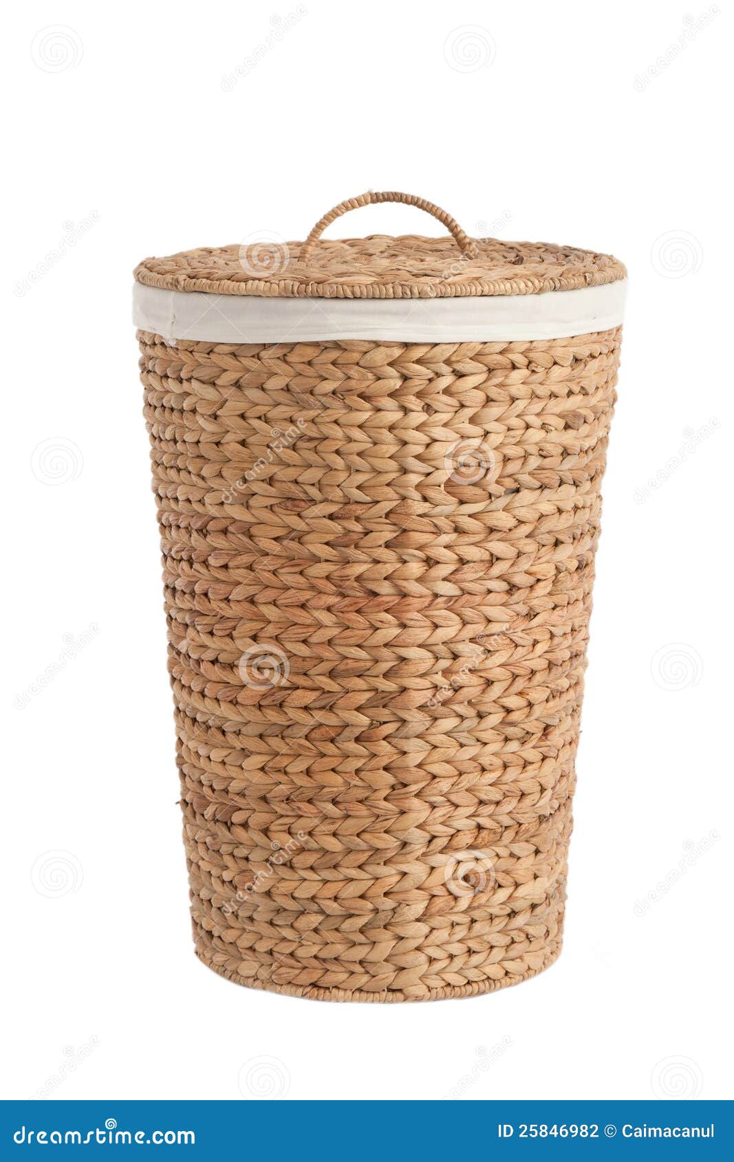 Cesta De Lavanderia Feita Do Rattan Foto de Stock - Imagem de casa