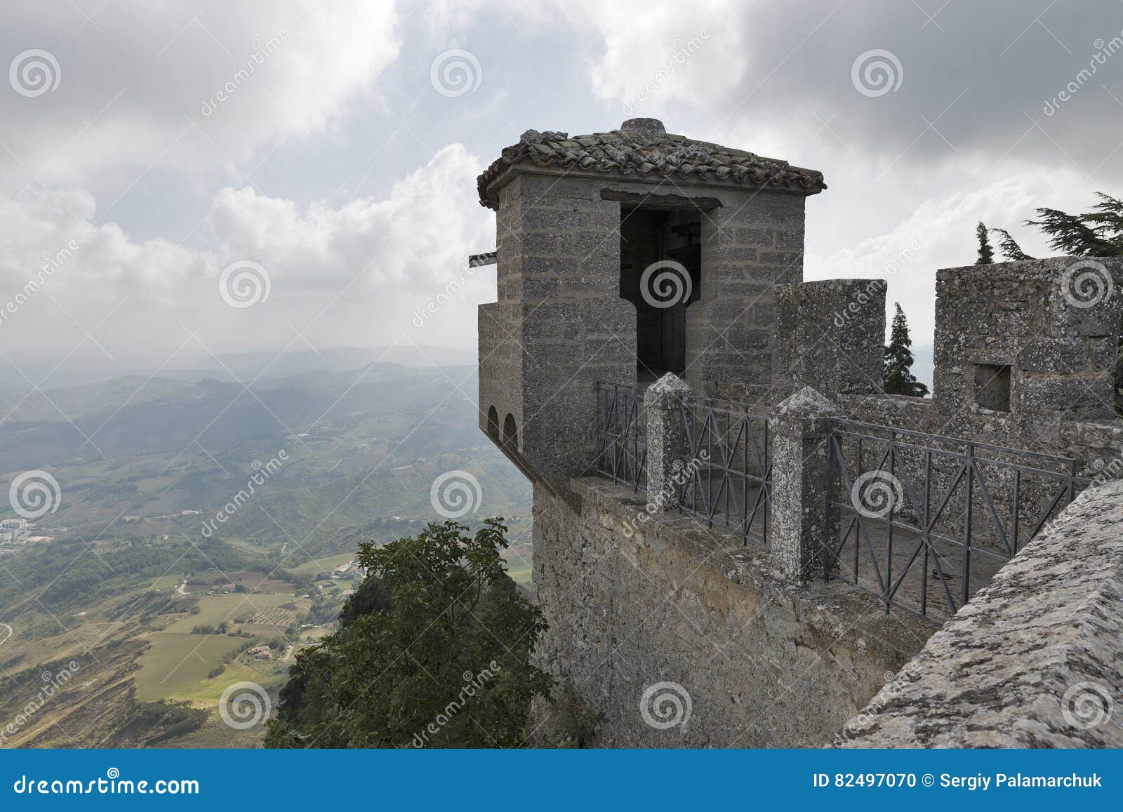 cesta fortress watch tower in san marino.