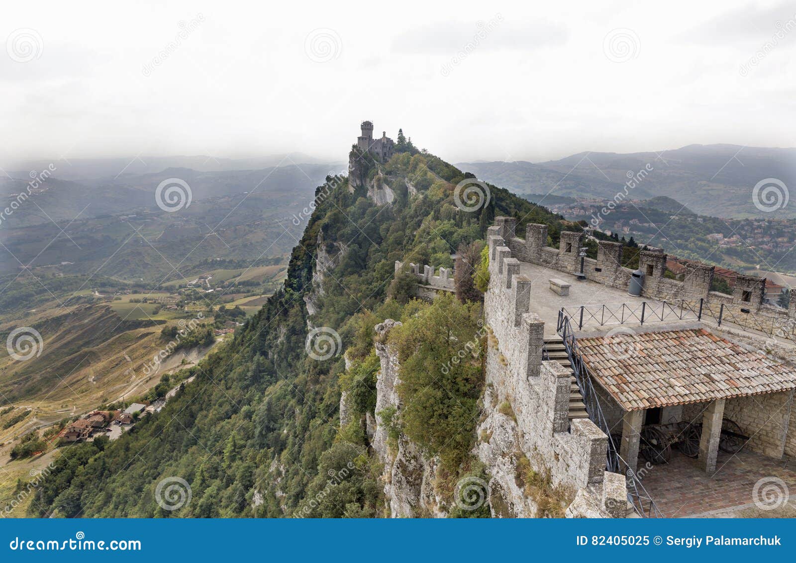 cesta tower, one of three fortress in san marino.