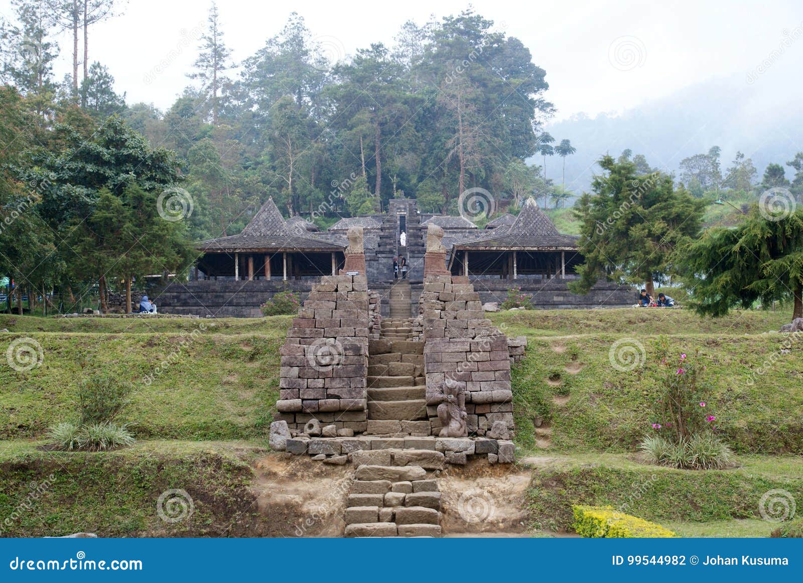 Cetho Temple/Candi Cetho, Located in Karanganyar, Java, Indonesia. Stock Photo Image of design