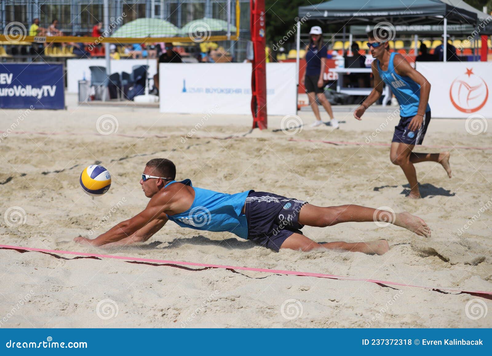 CEV U20 Beach Volleyball European Championships in Izmir, Turkey Editorial Stock Photo