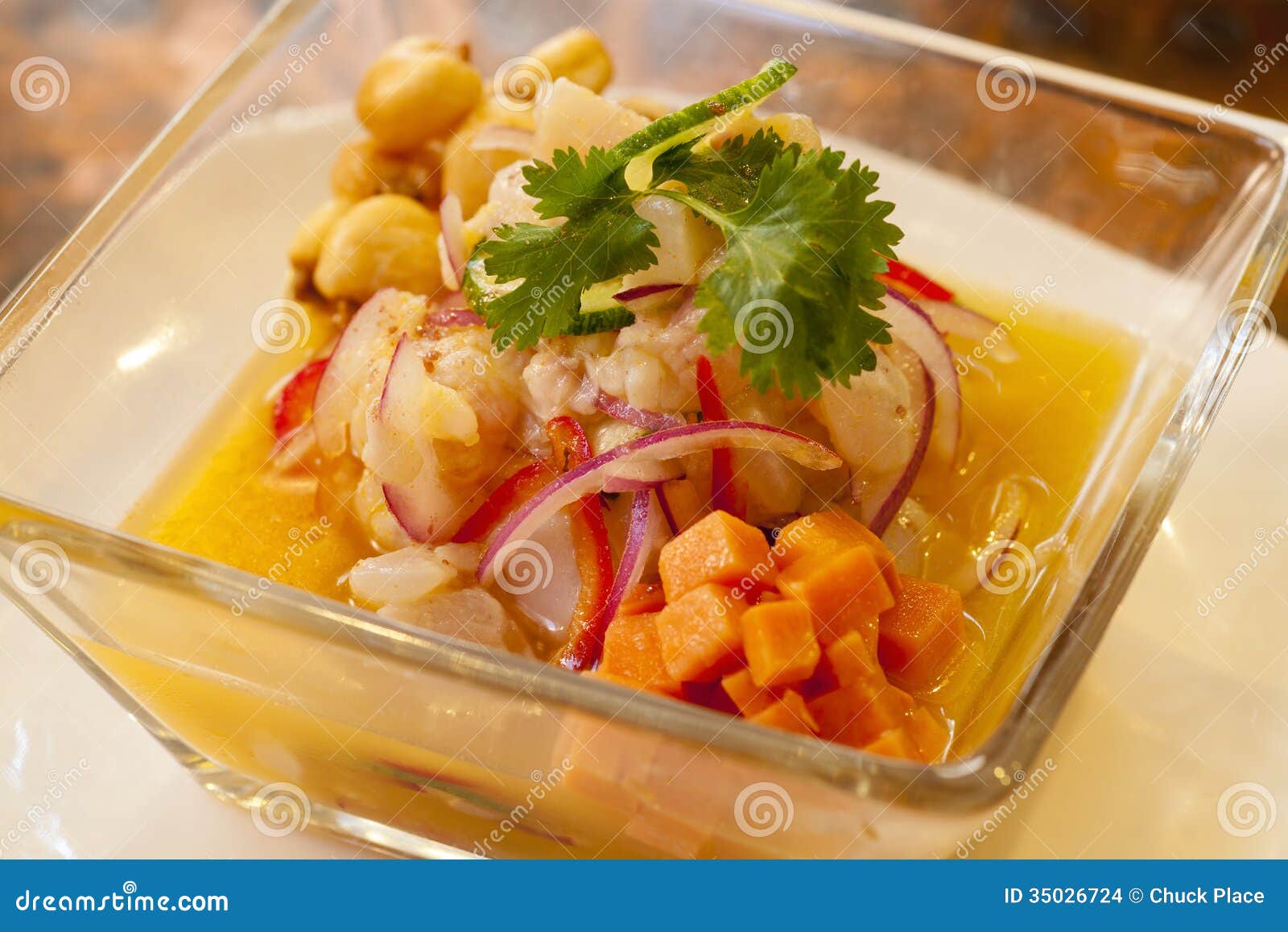 Ceviche Peruano stock photo. Image of glass, ingredients 35026724
