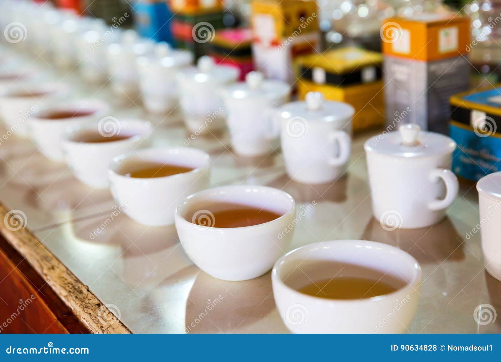 Ceylon Tea Tasting Cups, Tourist Excursion Stock Photo Image of gift