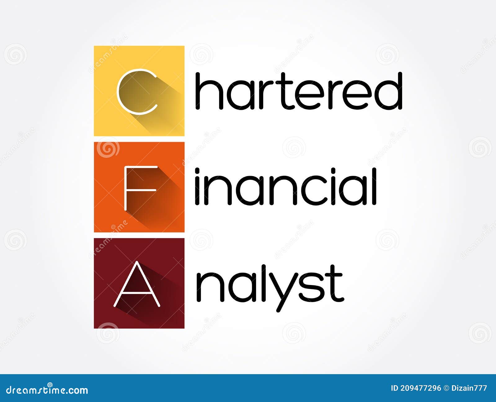 CFA â€“ Chartered Financial Analyst Acronym, Business Concept