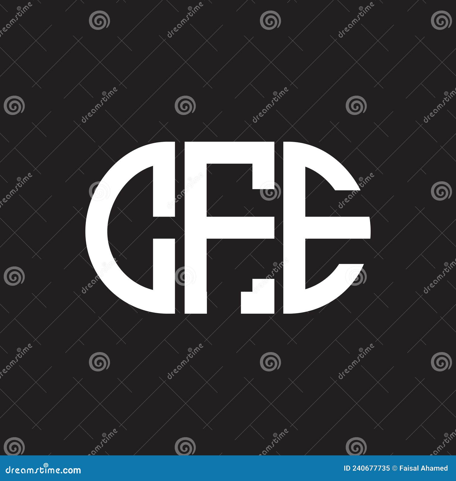 cfe letter logo  on black background. cfe creative initials letter logo concept. cfe letter 