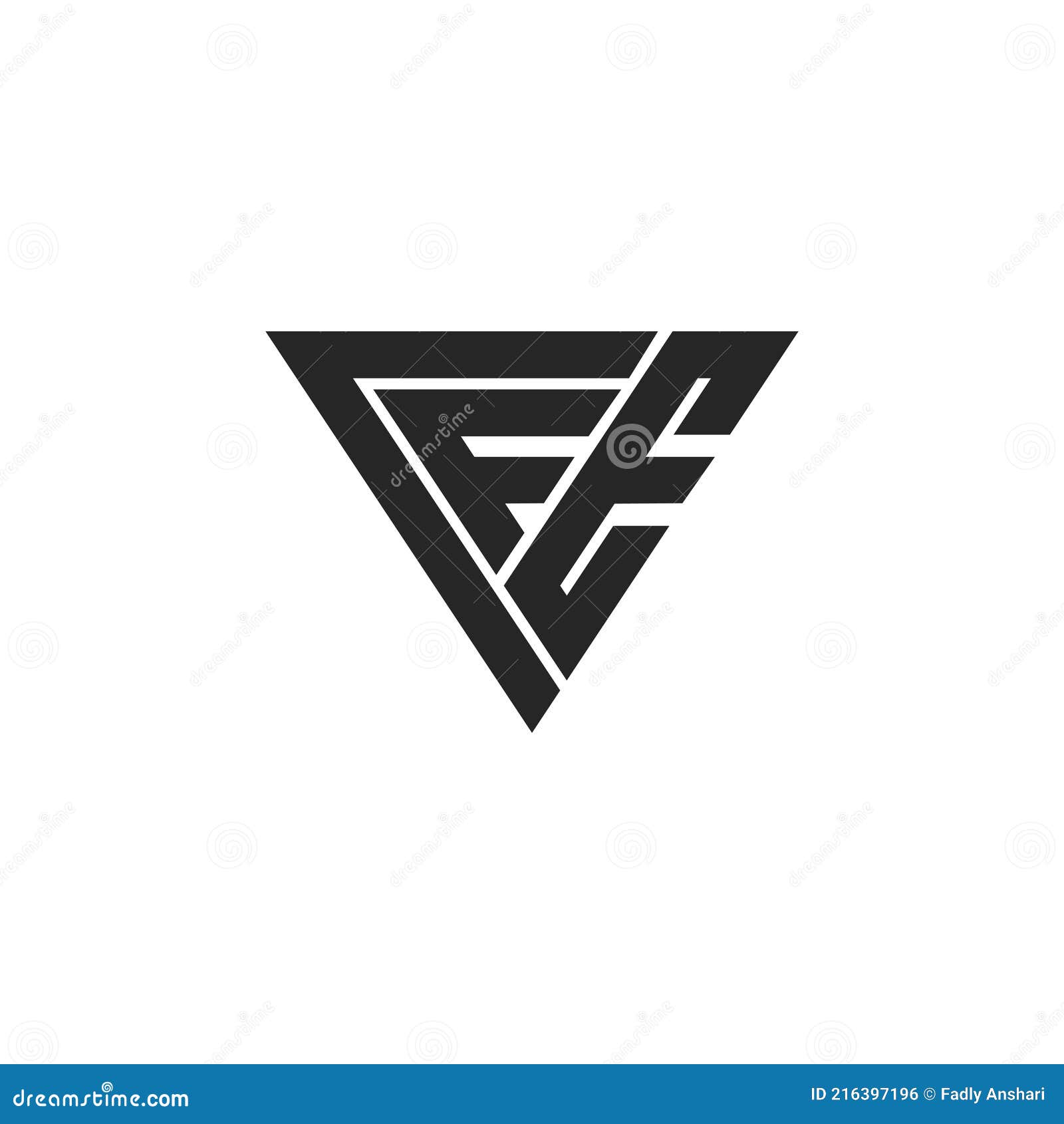 cfe triangle initial letters monogram  logo template