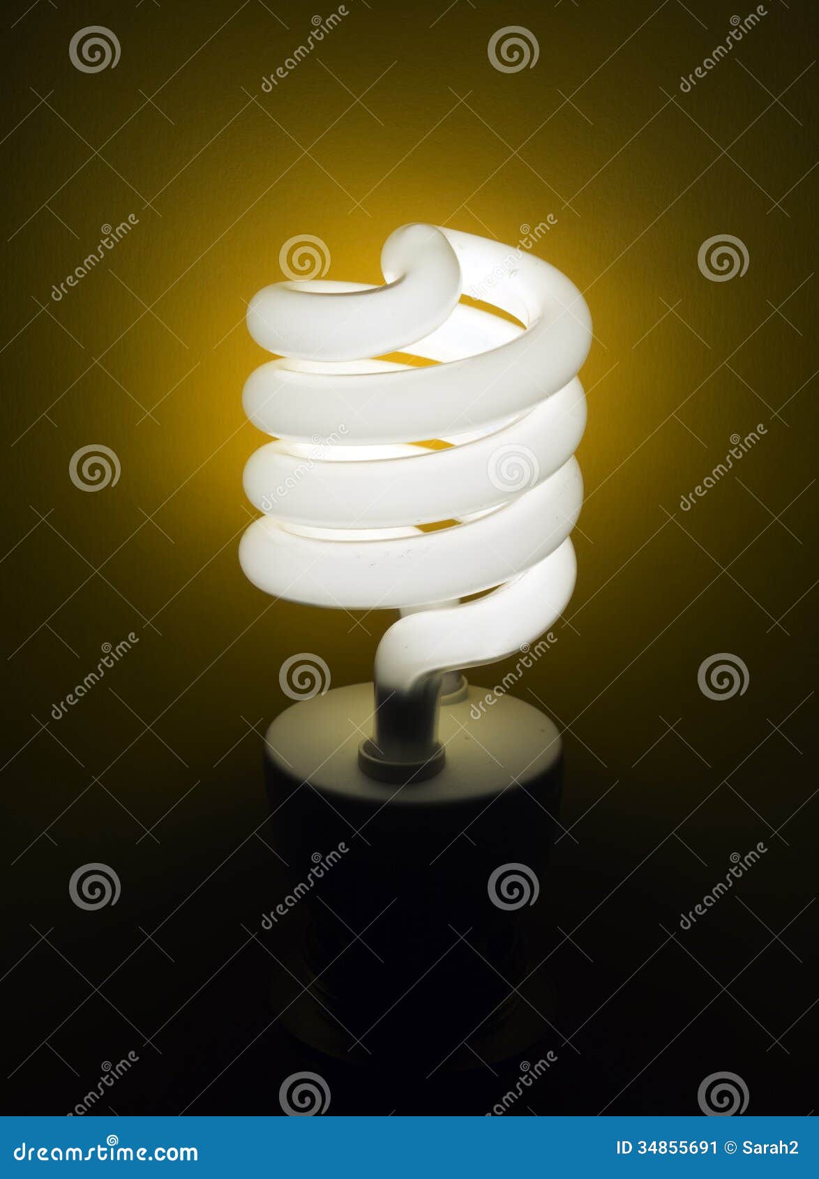 CFL Compact Flourescent Lamp, Ecofriendly Light Bulb Stock Image