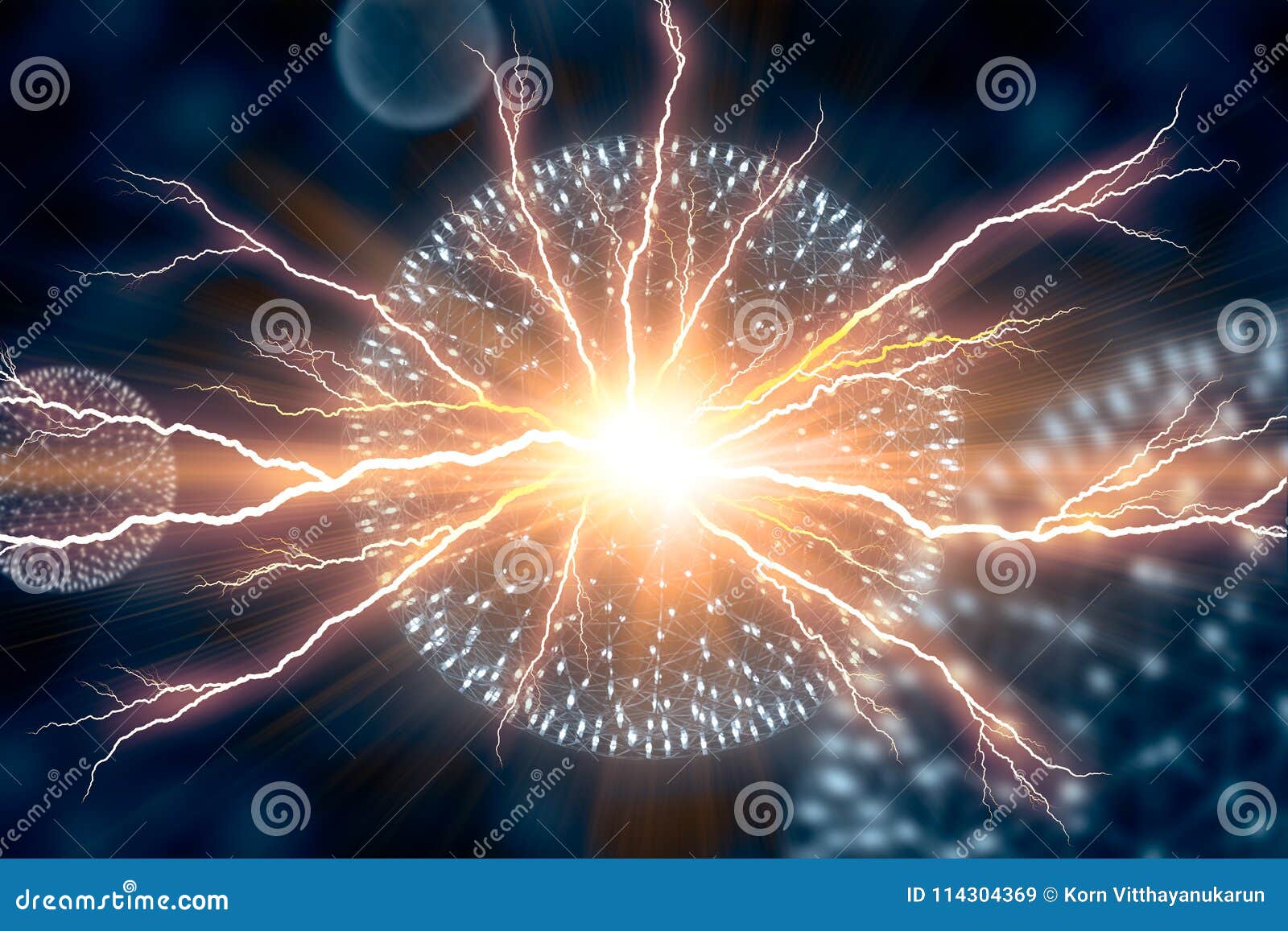 cg model electricity nucleus atom nuclear explode