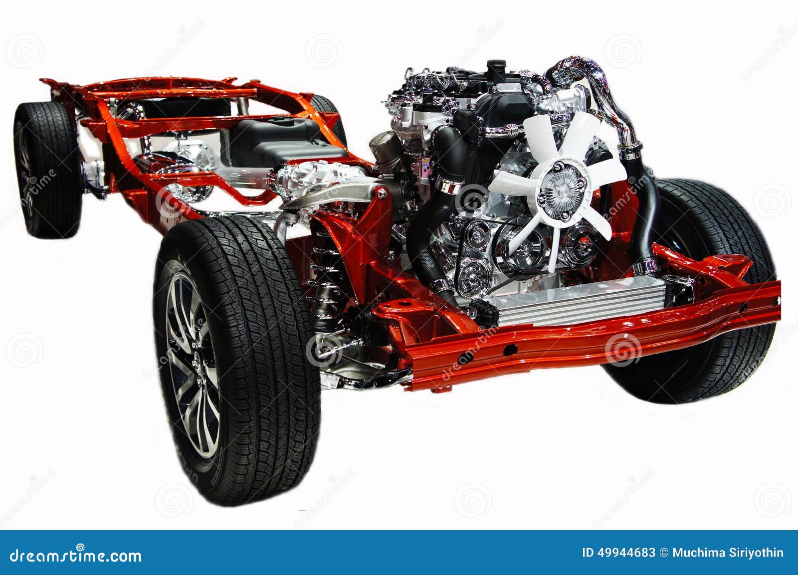 Châssis De Voiture Avec Le Moteur Image stock - Image du détail, interne:  49944683