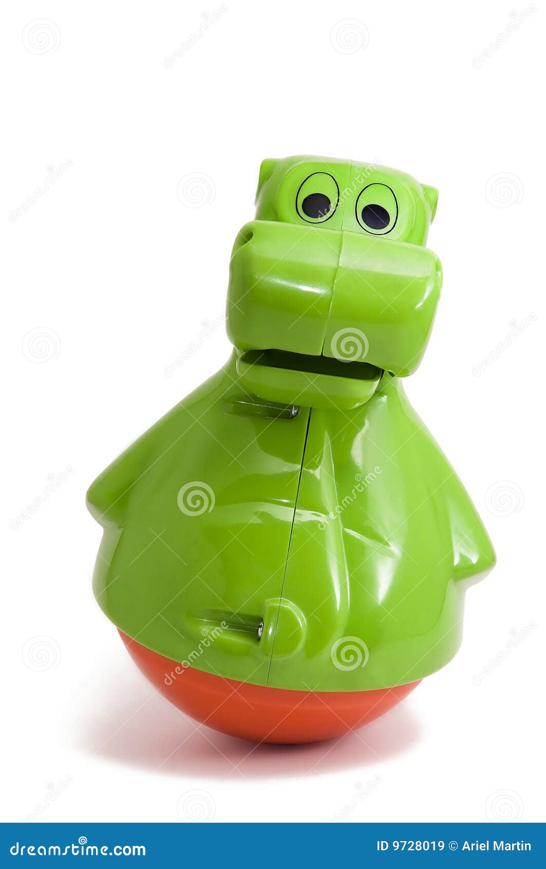 Chéri Rebondissant Le Jouet D'hippopotame Image stock - Image du pièce,  vert: 9728019