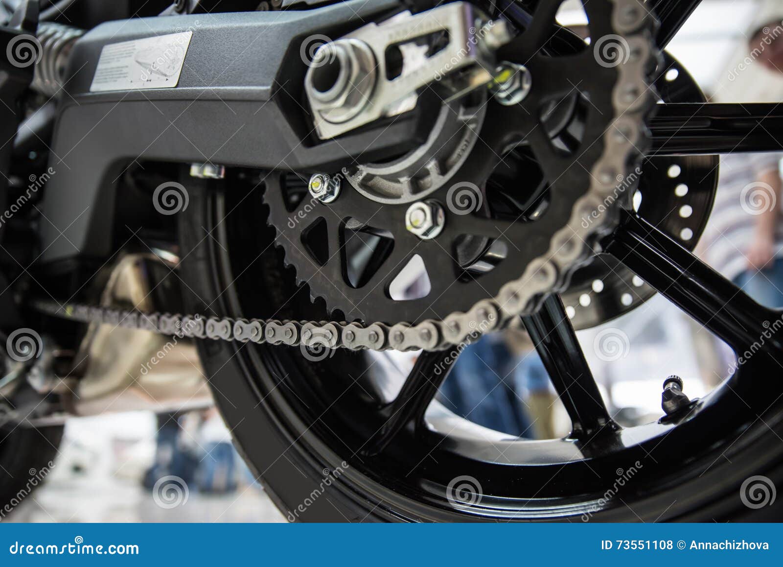Chaîne D'entraînement De Moto Photo stock - Image du action