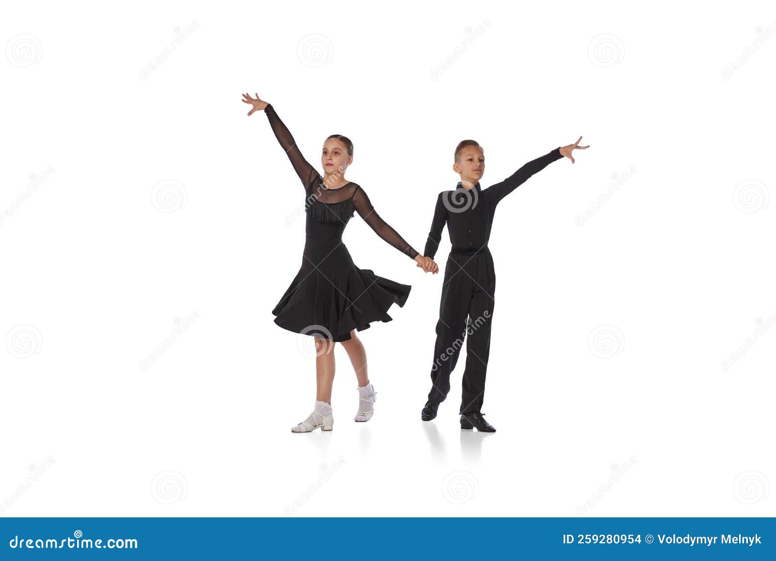 Cha Cha Cha, Rumba, Tango. Two Kids, School Age Girl and Boy in Black Stage  Costumes Dancing Ballroom Dance Isolated on Stock Photo - Image of tango,  cute: 259280954