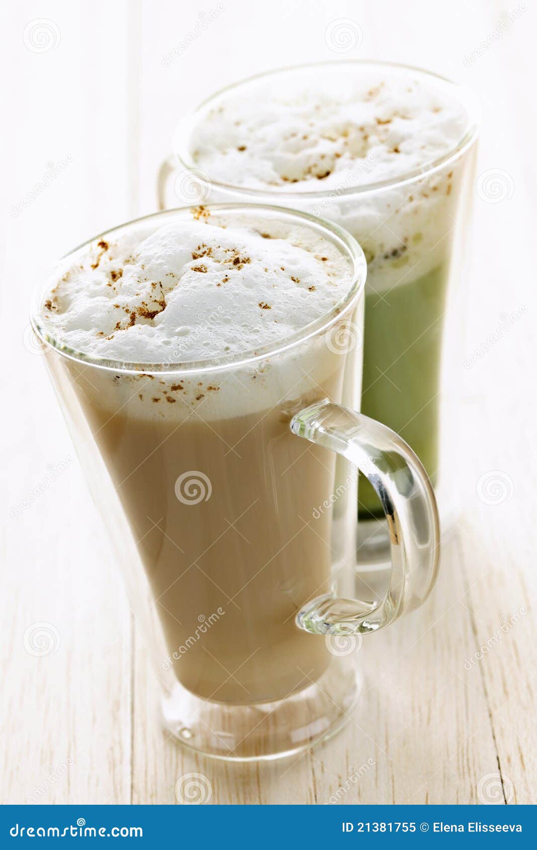 Chai and Matcha Latte Drinks Stock Image Image of brown, specialty