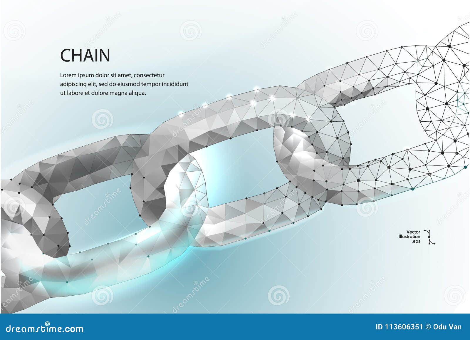 Chain. Blockchain. Low Poly Stock Vector - Illustration of bitcoin,  connection: 113606351