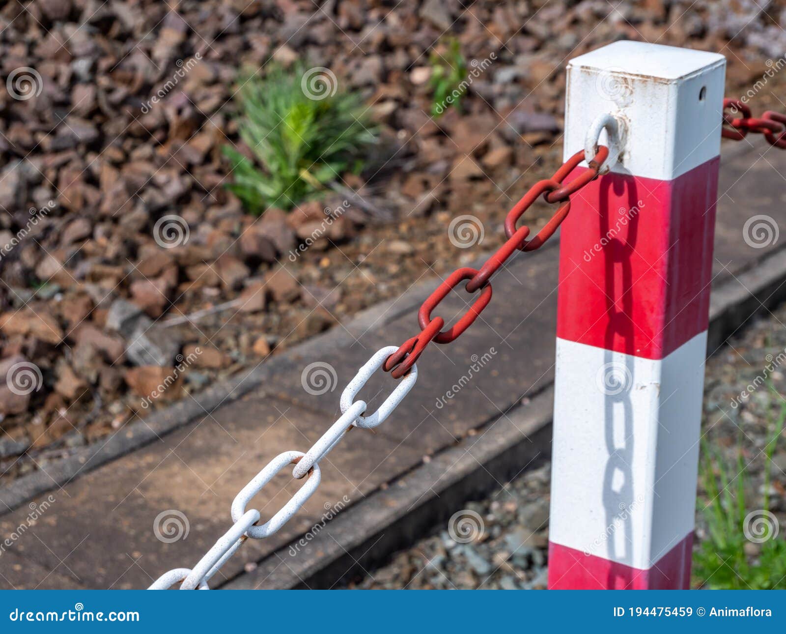 Chain with Bollard Barrier for Protection Stock Image Image of power, bollard 194475459