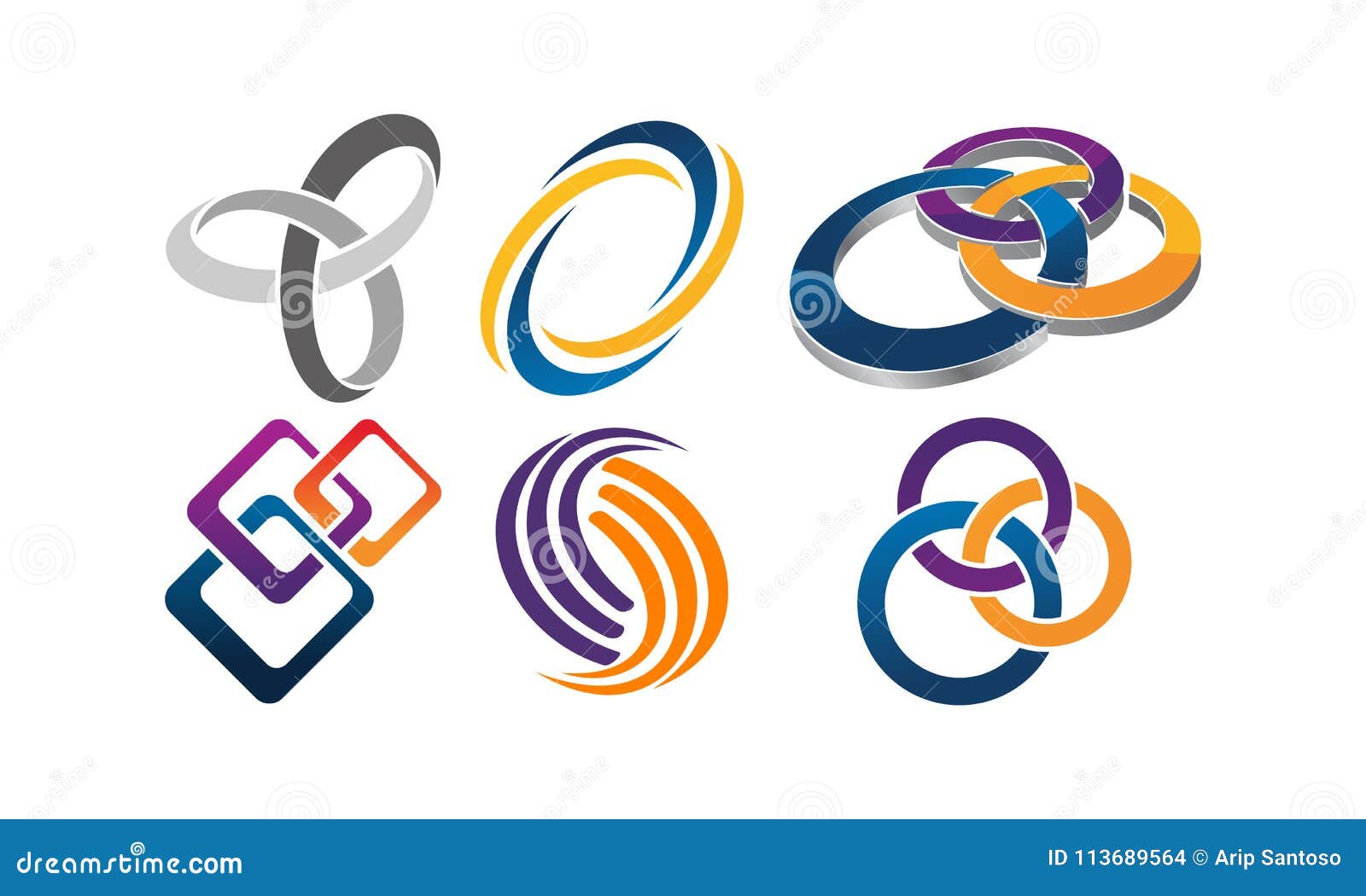 Chain Connections Template Set Stock Vector Illustration of Chain Connections Template Set Stock Vector Illustration of
