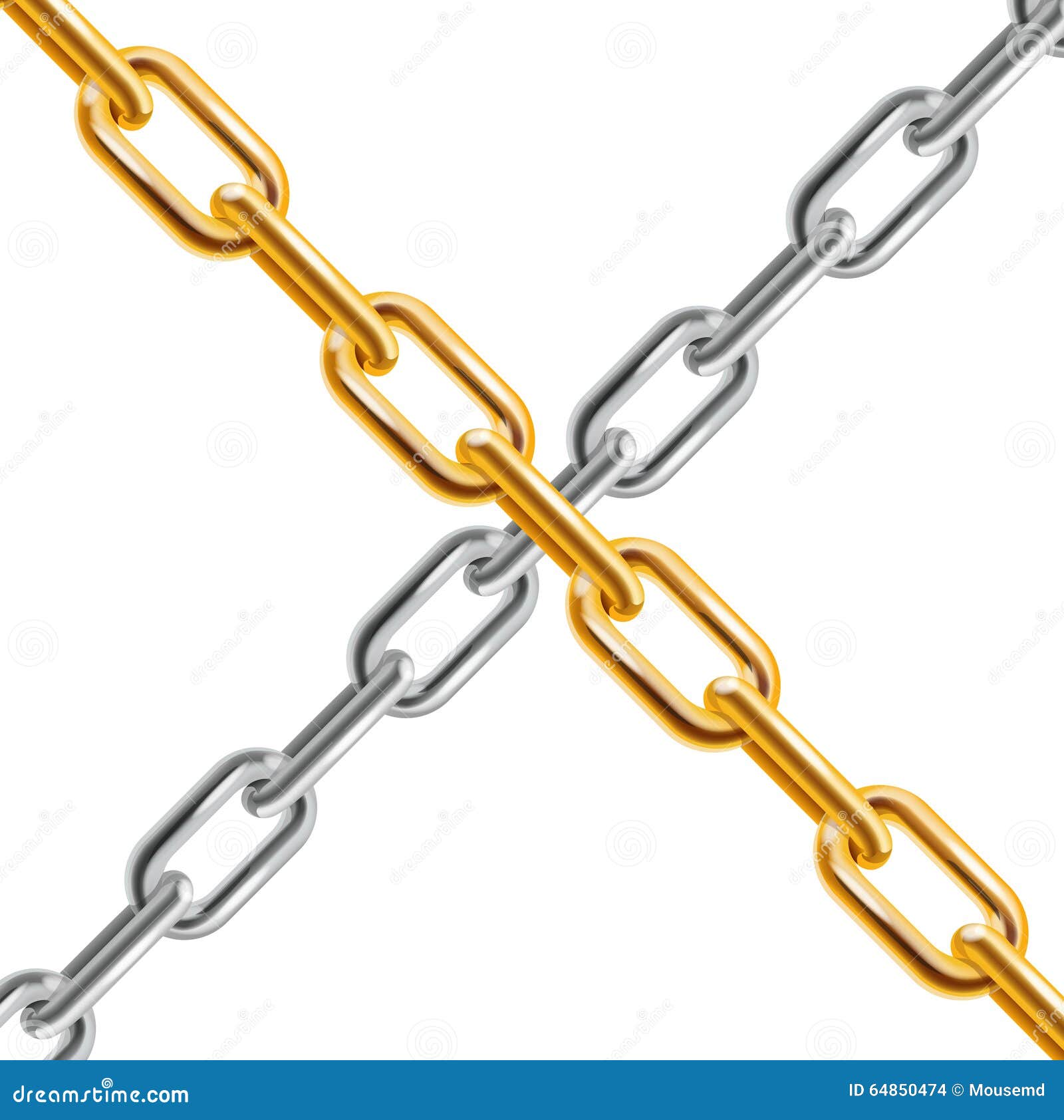 Chain Cross Lock Stock Image 3376453