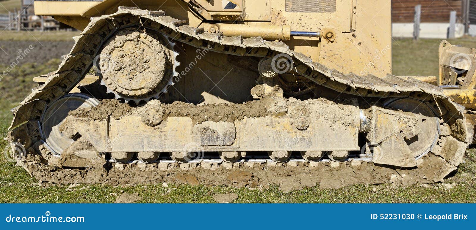 Chain Drive of a Construction Vehicle Stock Photo Image of continuous