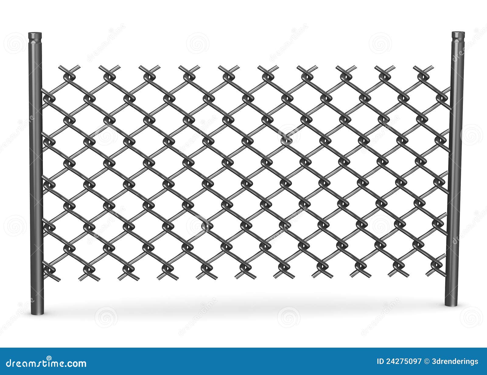 Chain fence with links stock illustration. Illustration of wire 24275097