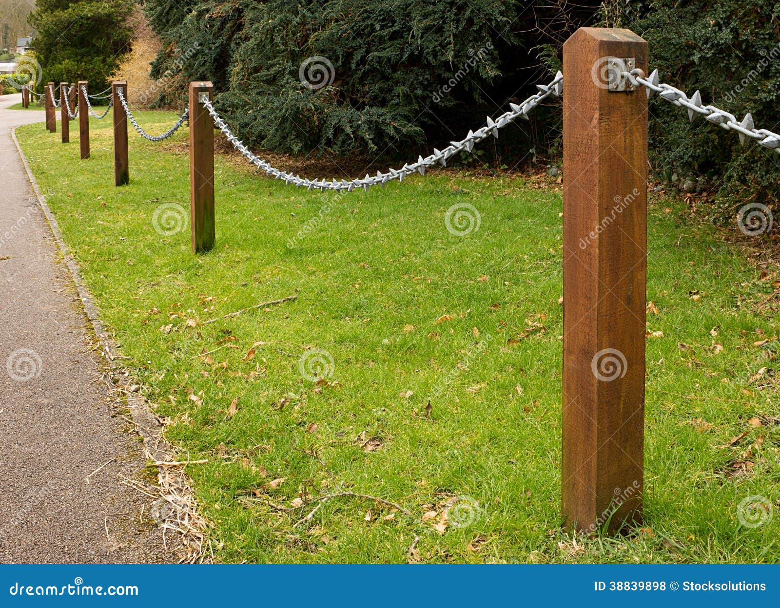 Chain Fencing stock photo. Image of hook, ornate, galvanised - 38839898