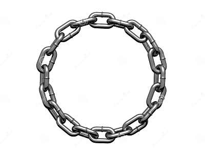 Chain in Form of the Circle Stock Image - Image of idea, clipping: 11005503