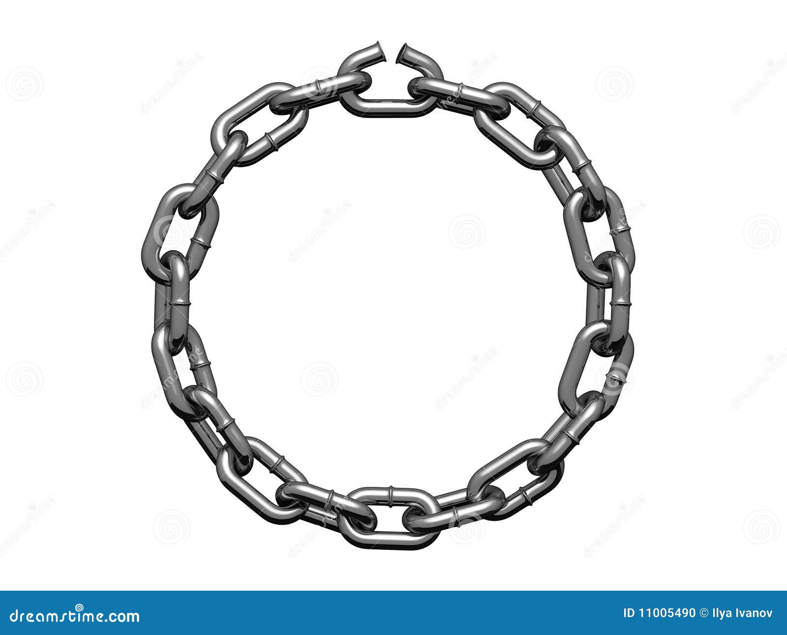 Chain In Form Of The Circle With Weak Link Stock Photo - Image: 11005490