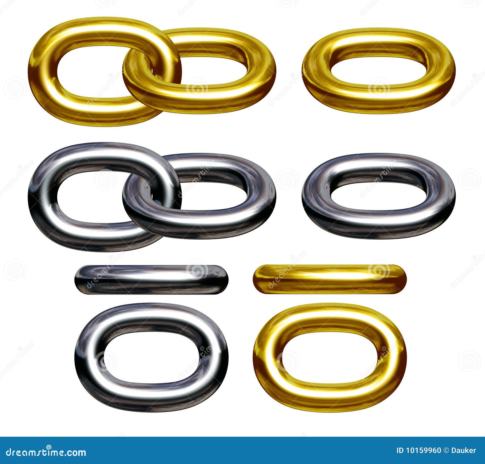 Chain (gold and silver) stock illustration. Illustration of tools