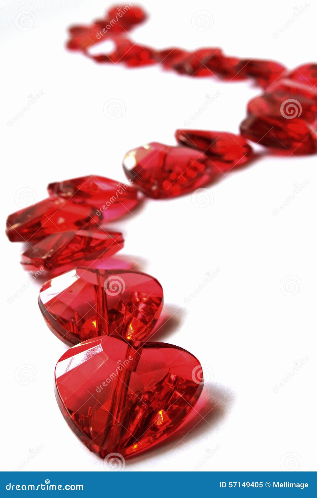 Chain of hearts stock image. Image of valentine, white 57149405