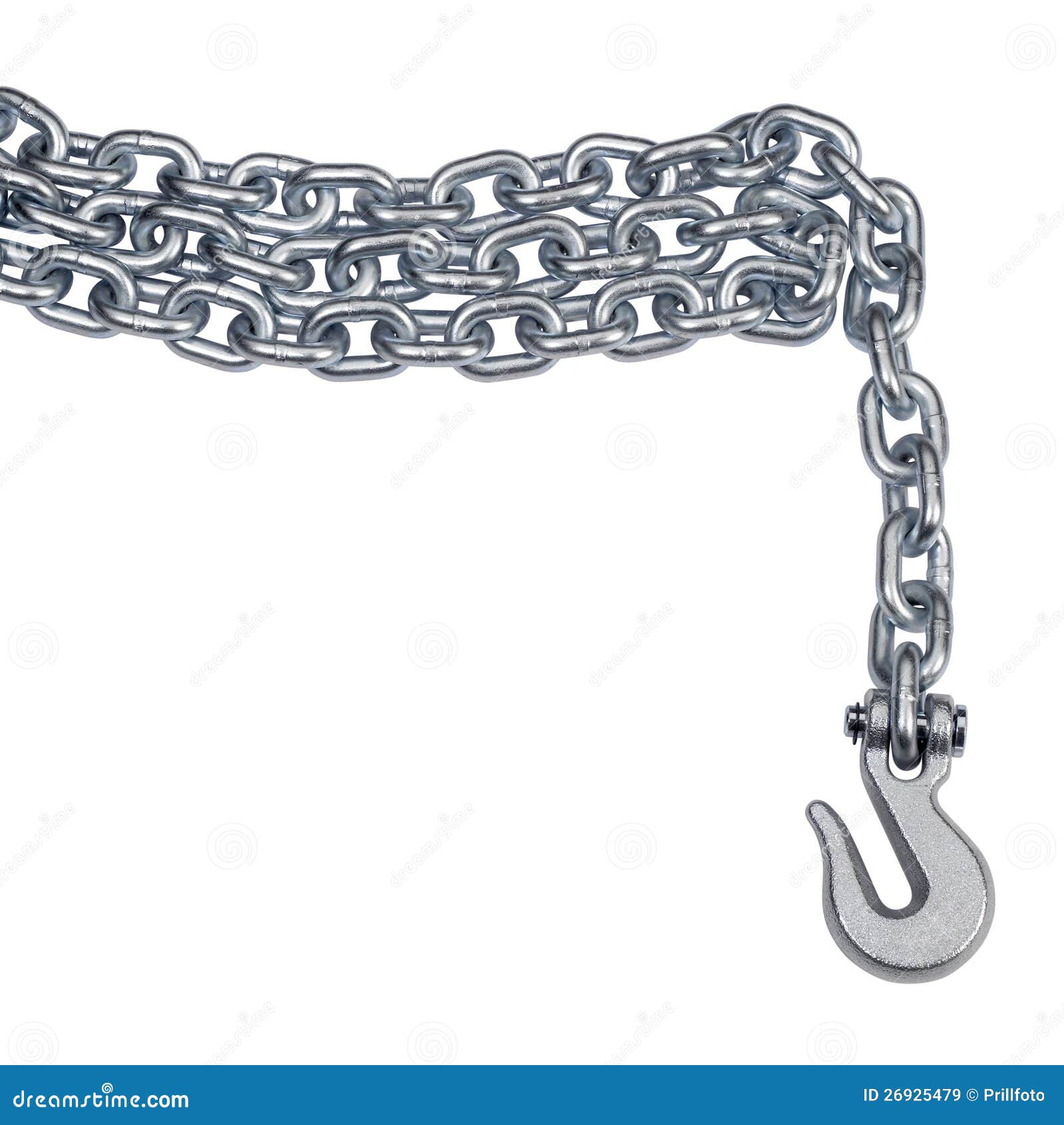 Chain and hook stock image. Image of support, steel, engineering 26925479