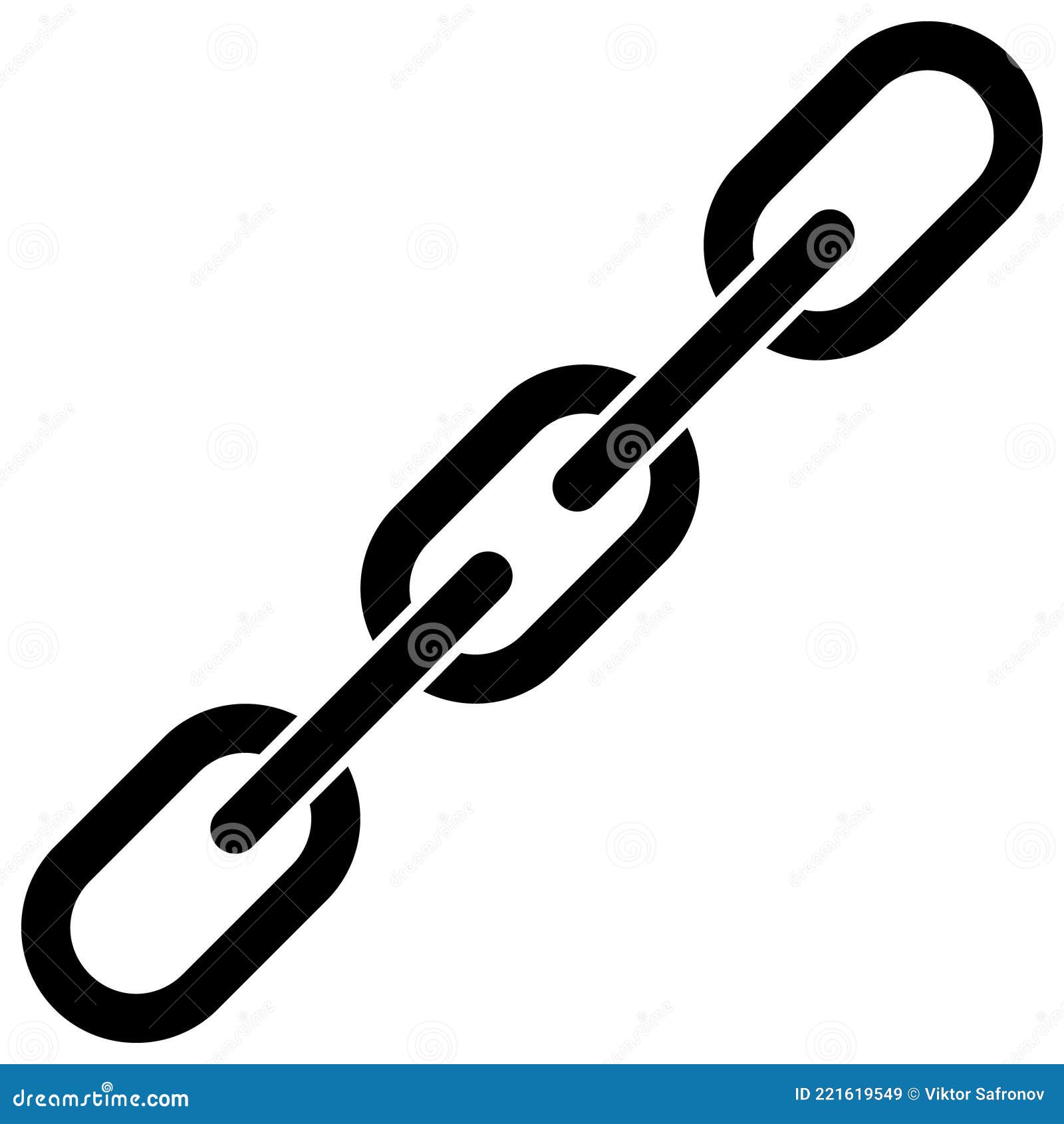 Long chain flat icon Royalty Free Vector Image