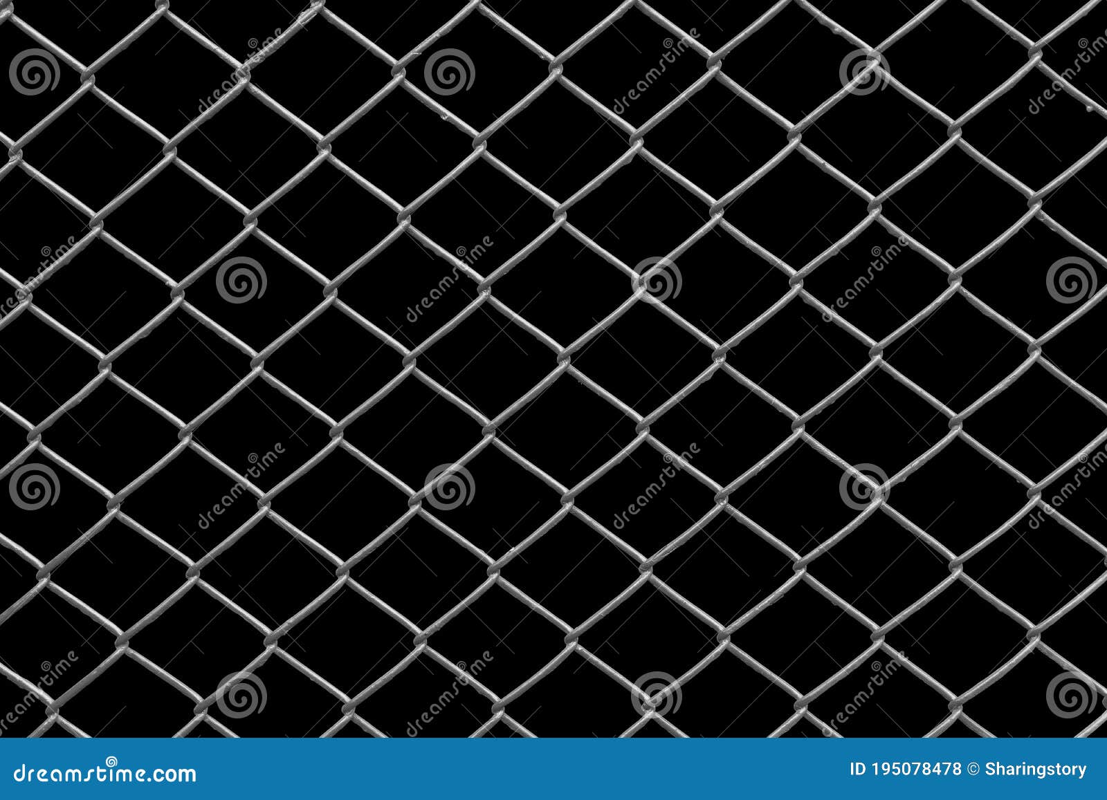 Chain Link Fence with Black Background Stock Photo Image of fence