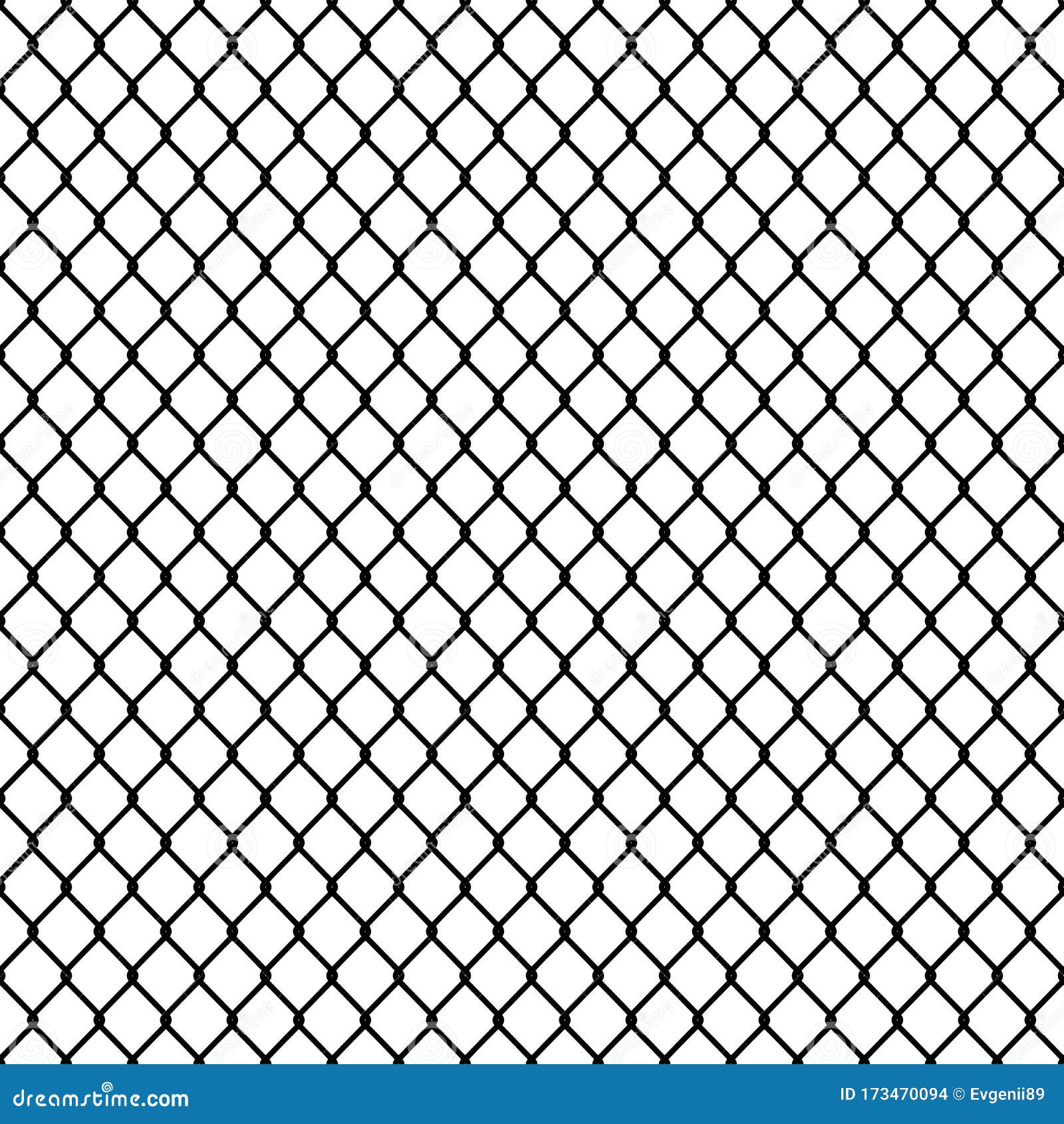 Chain Link Fence Seamless Pattern, Black Silhouette on White Stock ...