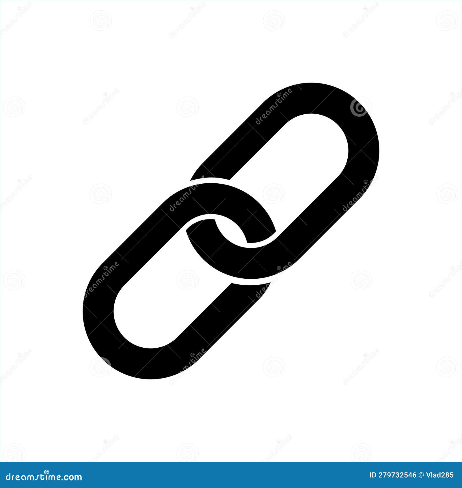 Chain link symbol. stock vector. Illustration of connection - 279732546