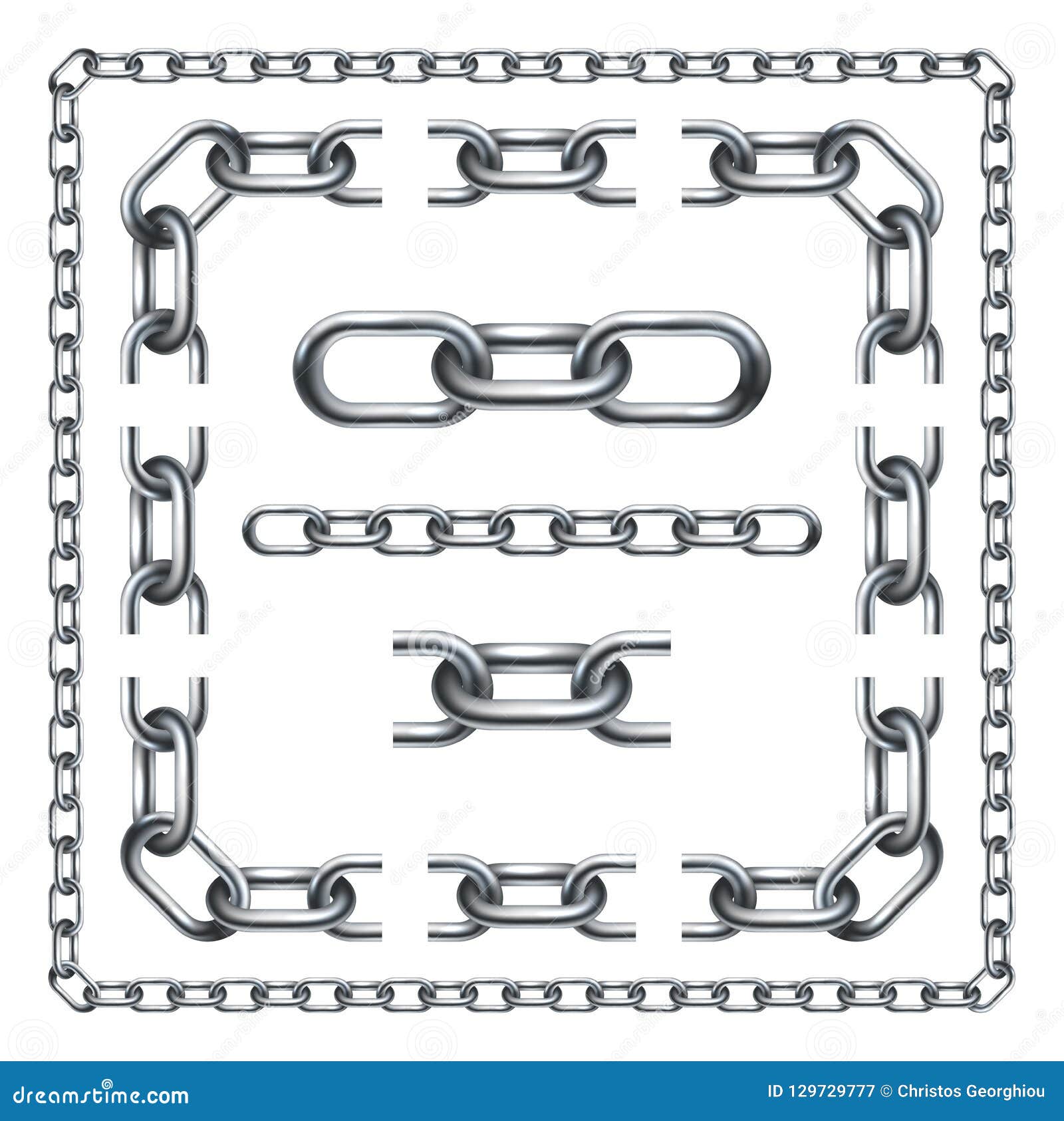 chain links graphic  set