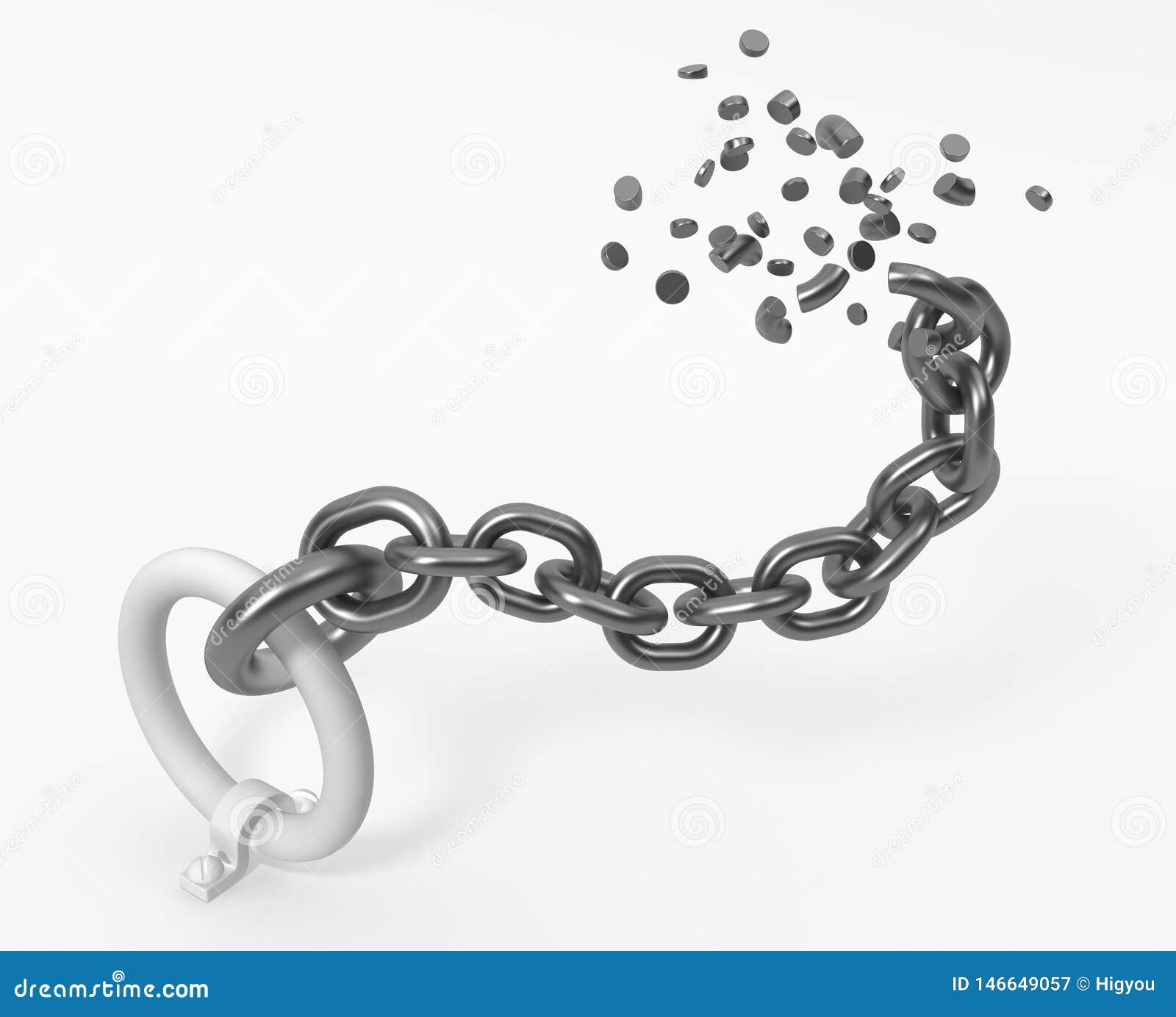 Chain Metal Break White Ring Stock Illustration Illustration of ring
