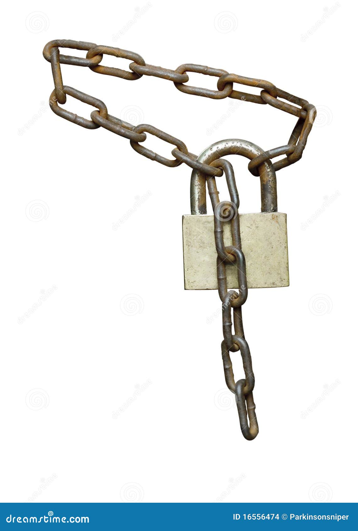 Chain and Padlock stock photo. Image of locked, rusty 16556474
