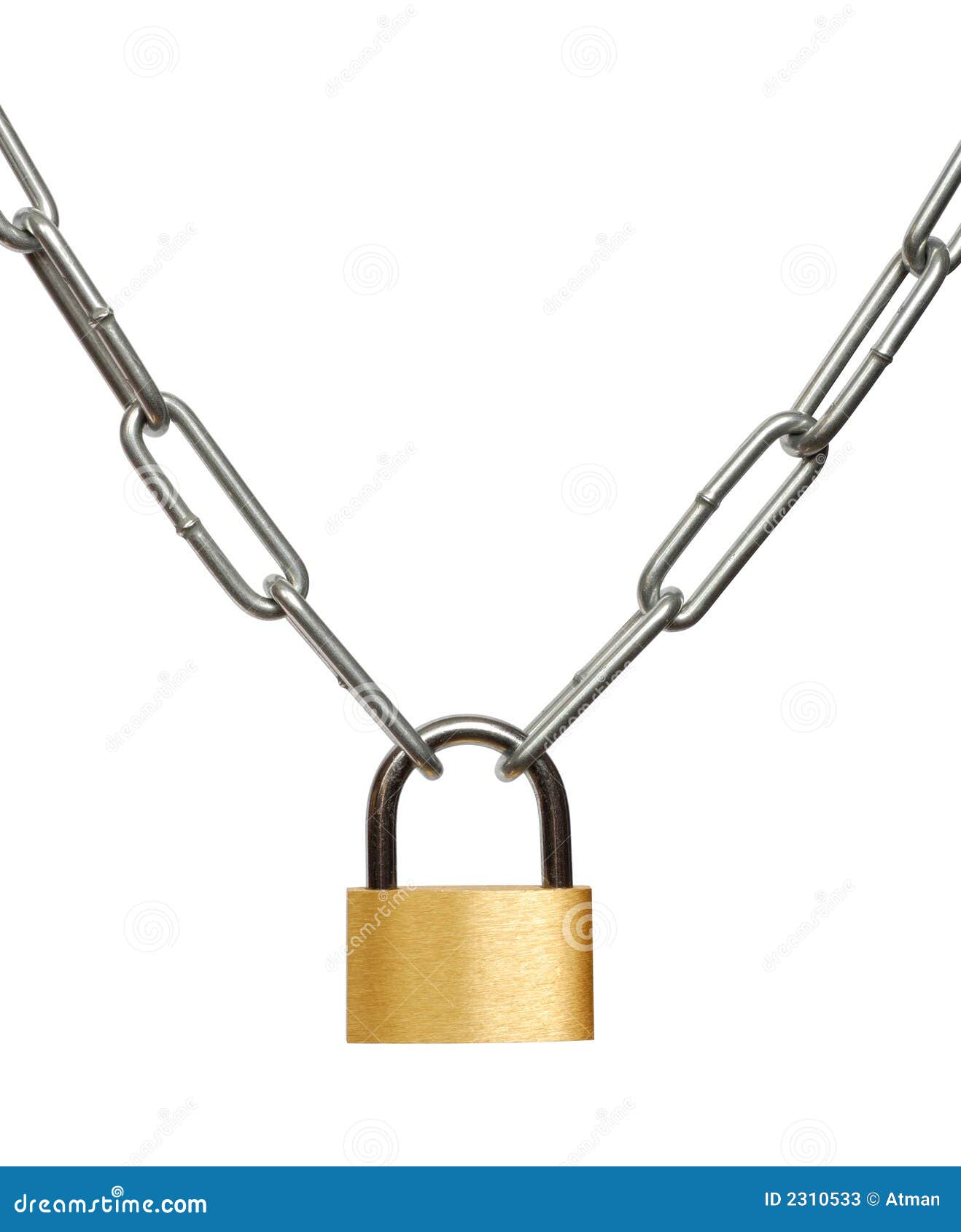 Chain and Padlock stock image. Image of lock, strong, metal 2310533
