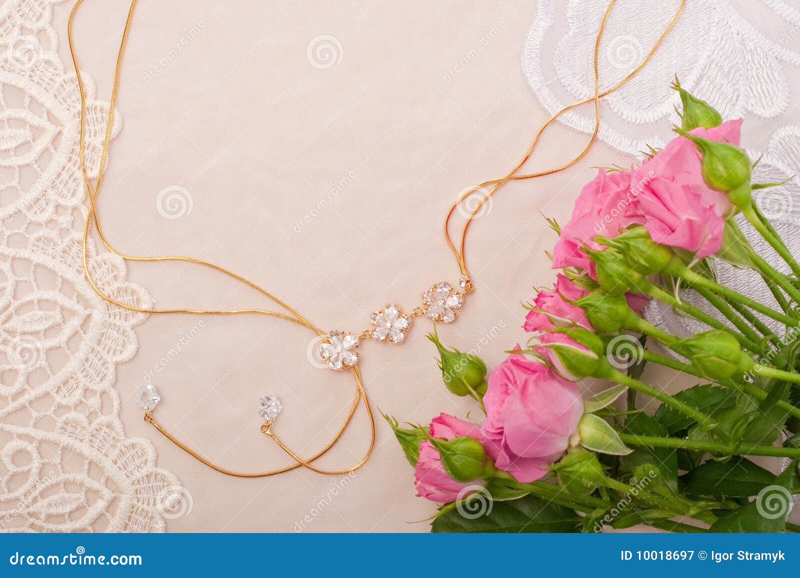 Chain and roses stock image. Image of glamour, lily, gold - 10018697