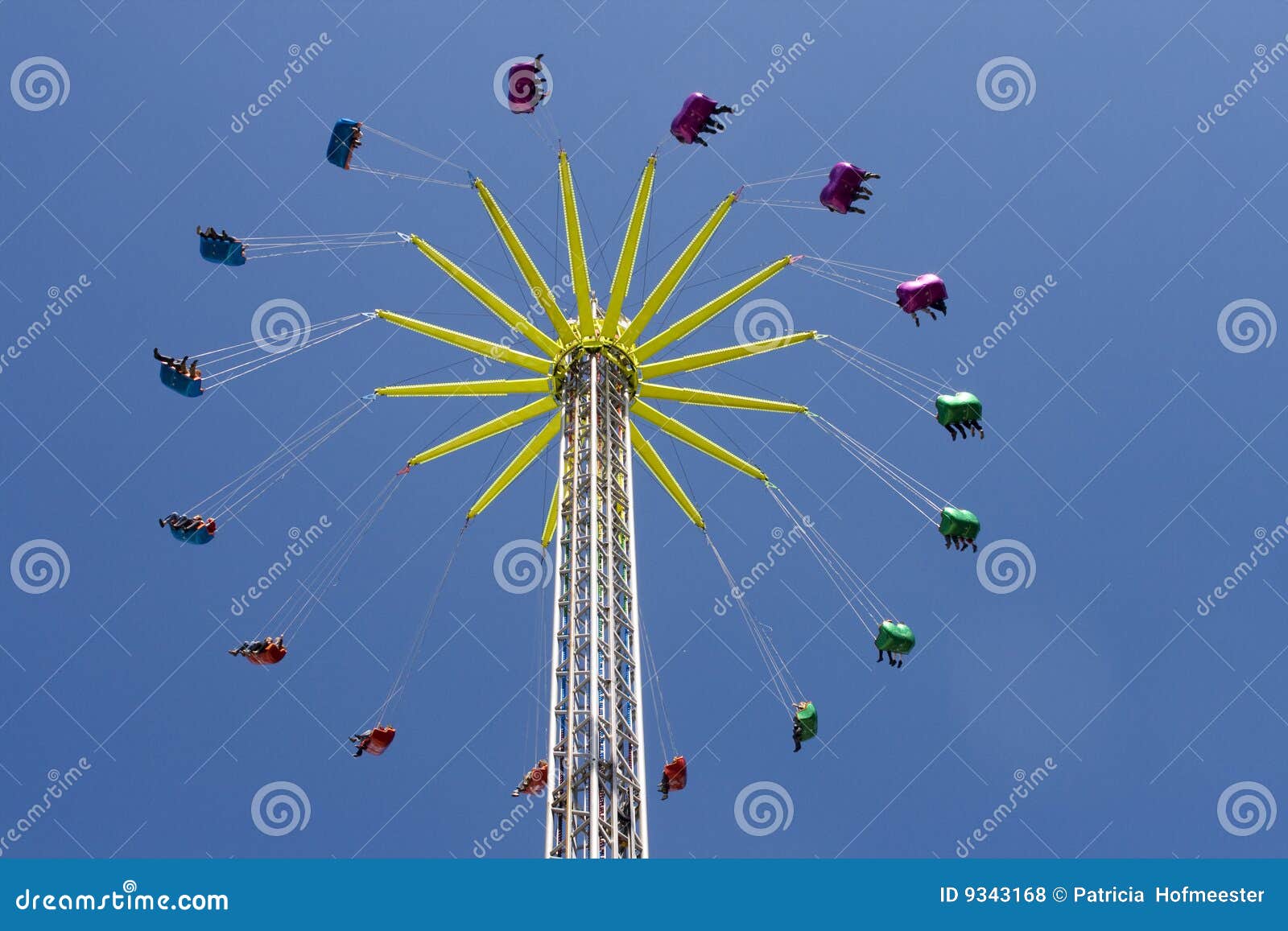 Chain swing ride stock photo. Image of blue, childhood 9343168