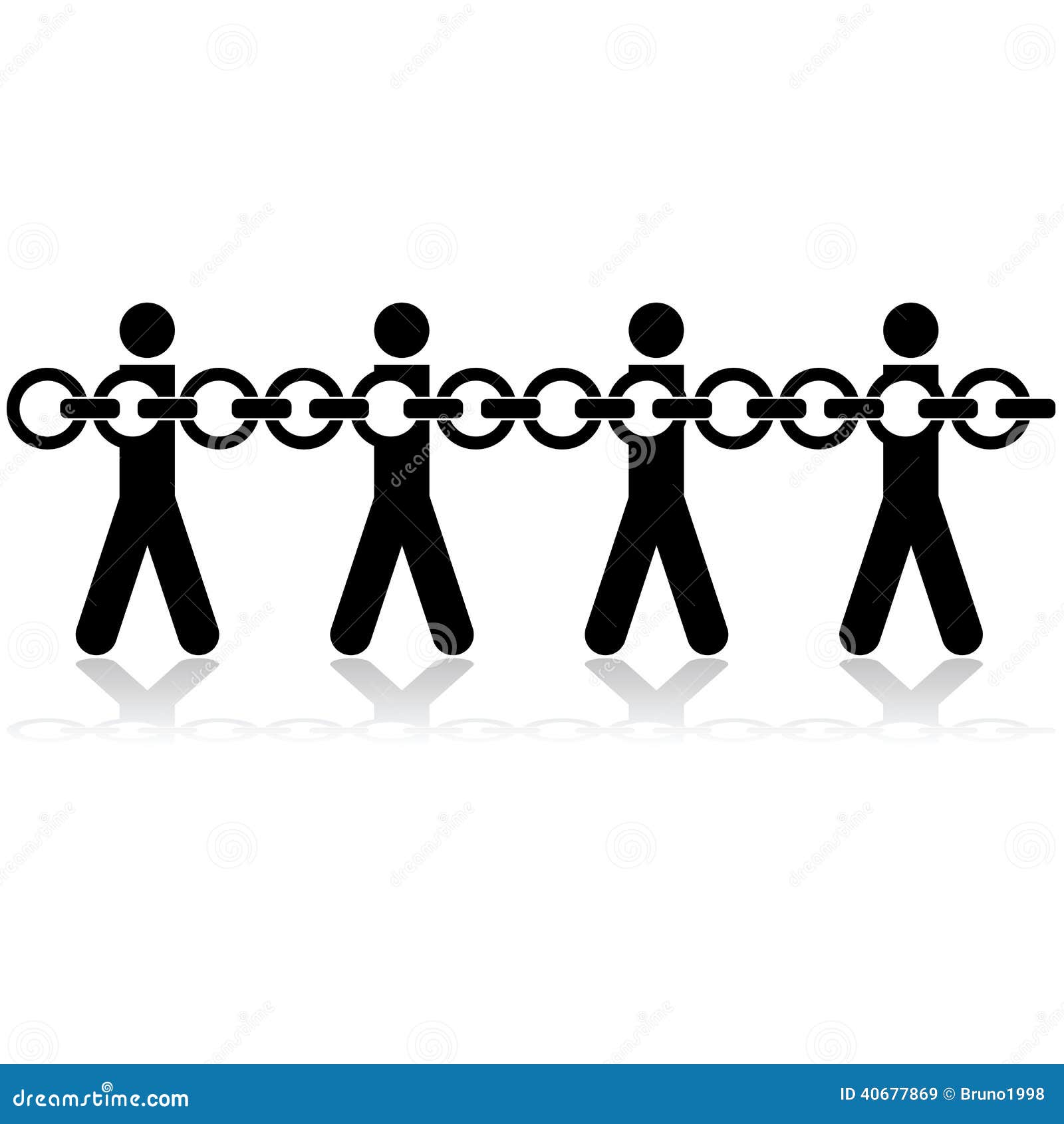 Chained people stock vector. Illustration of control - 40677869