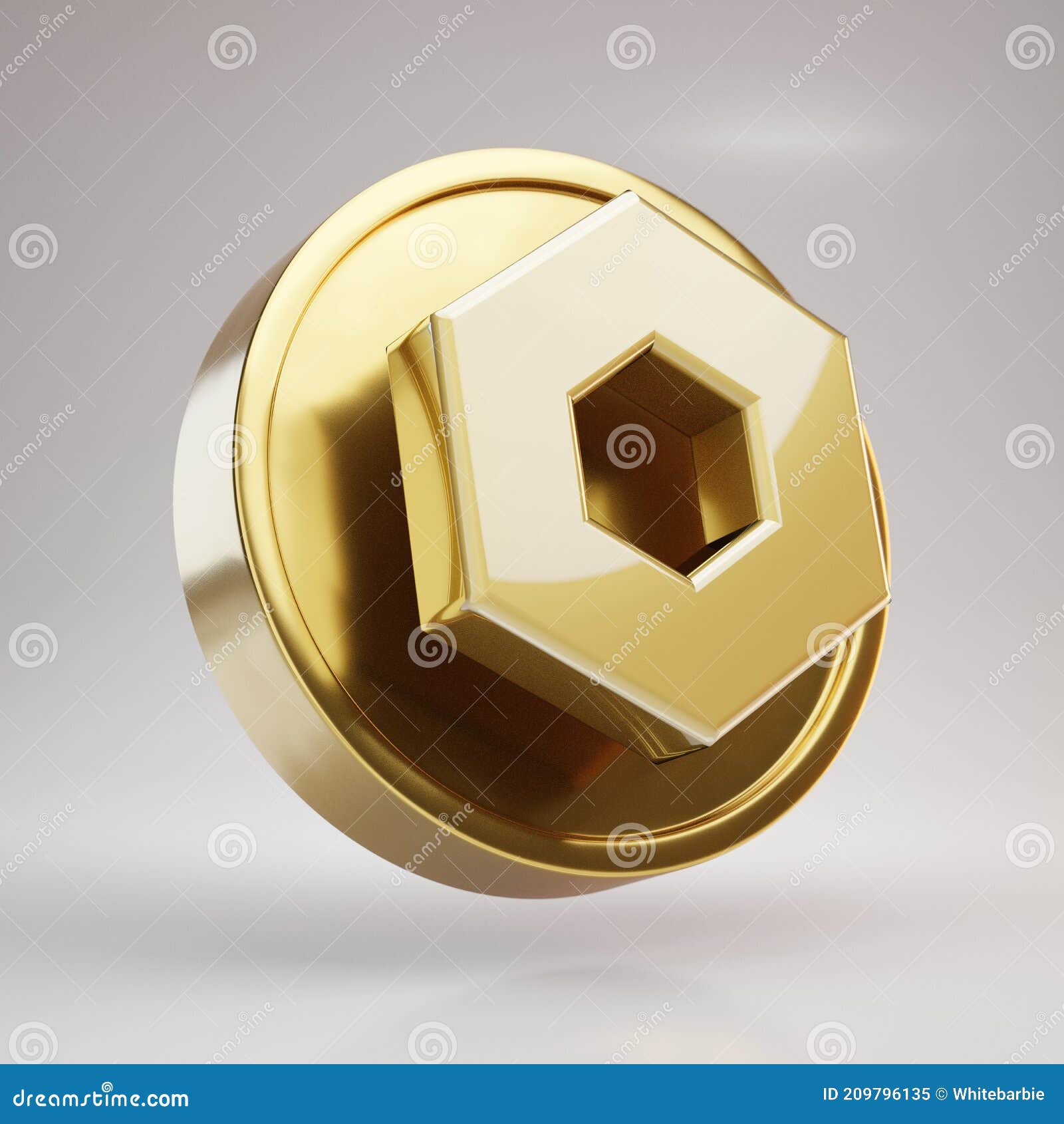 Chainlink Cryptocurrency Coin. Gold 3d Rendered Coin Isolated on White  Background Stock Illustration - Illustration of currency, blockchain:  209796135