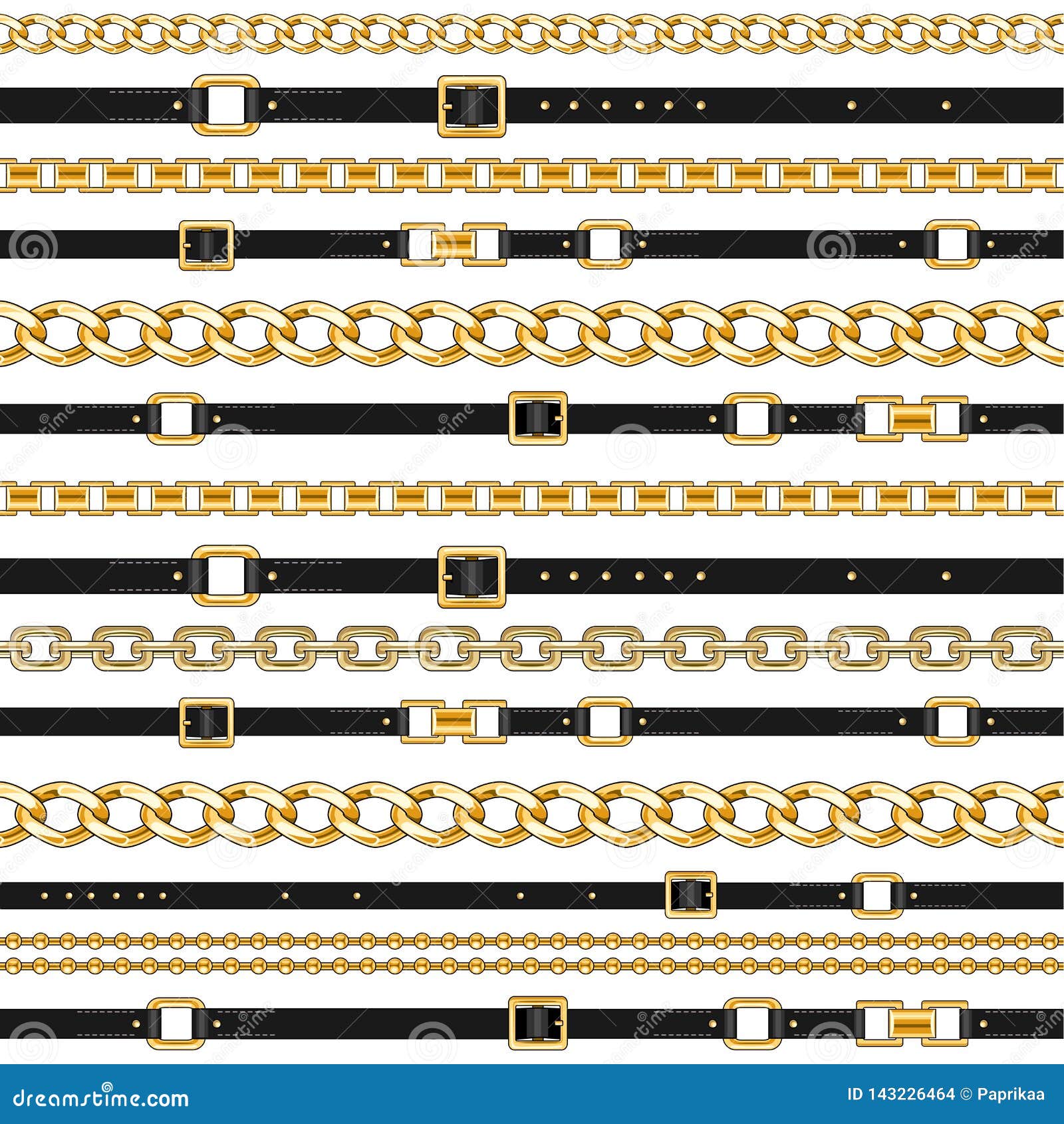 Chains and belts on white stock vector. Illustration of elegant 143226464