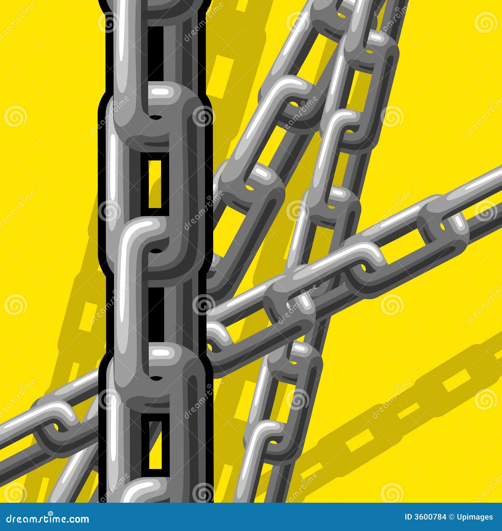 Chains (illustration) stock vector. Illustration of chrome 3600784