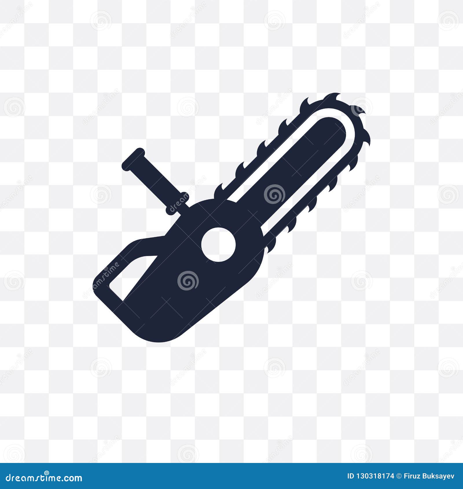 Chainsaw Transparent Icon. Chainsaw Symbol Design from Construct Stock